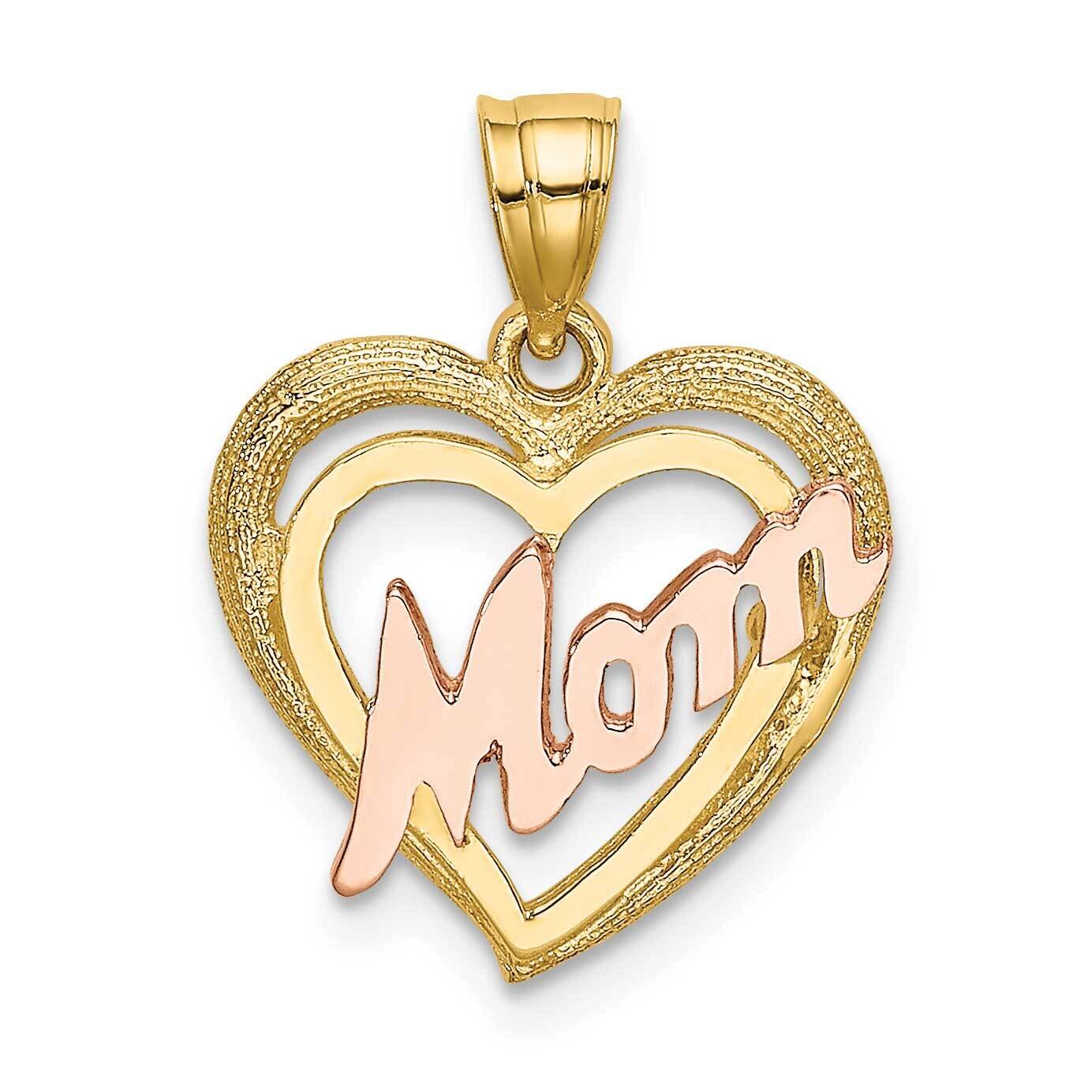 Mom with Heart Charm 14k Two-tone Gold K9060, MPN: K9060, 637218175215