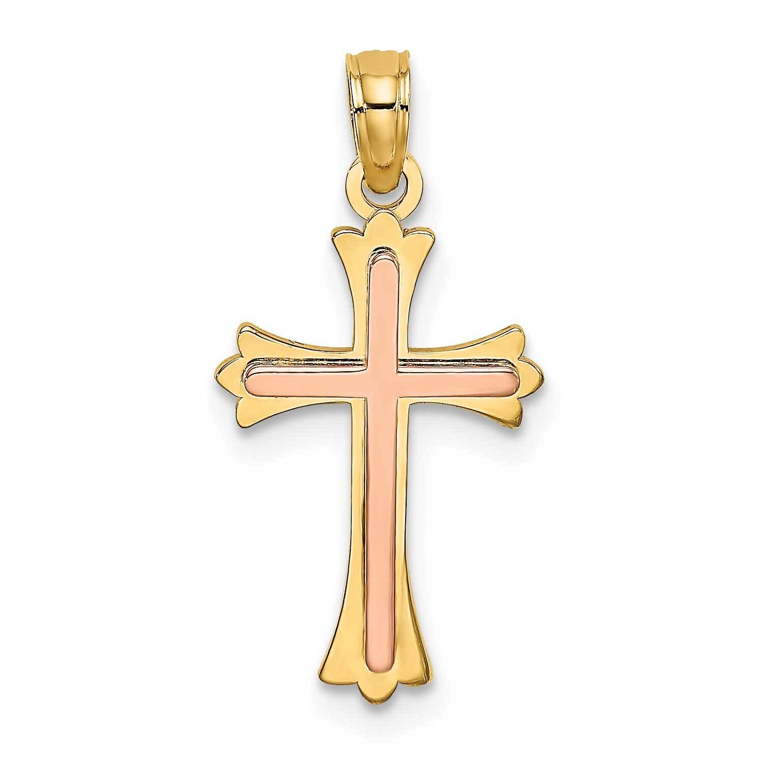 Cross Charm 14k Two-tone Gold K9067, MPN: K9067, 637218037810