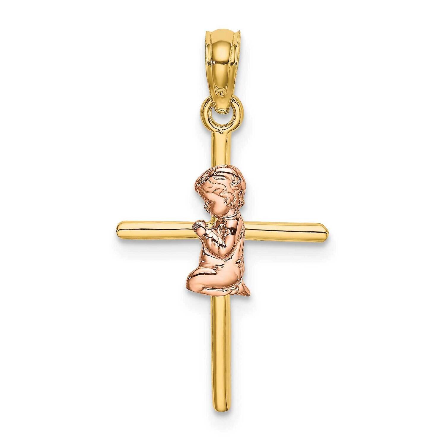 2-D Boy On Cross Charm 14k Two-tone Gold K9107, MPN: K9107, 637218042999