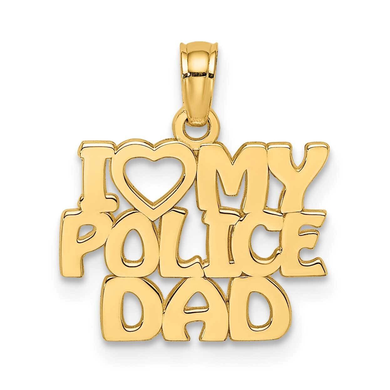 I Love My Police Dad Charm 14k Gold K911, MPN: K911, 637218023660