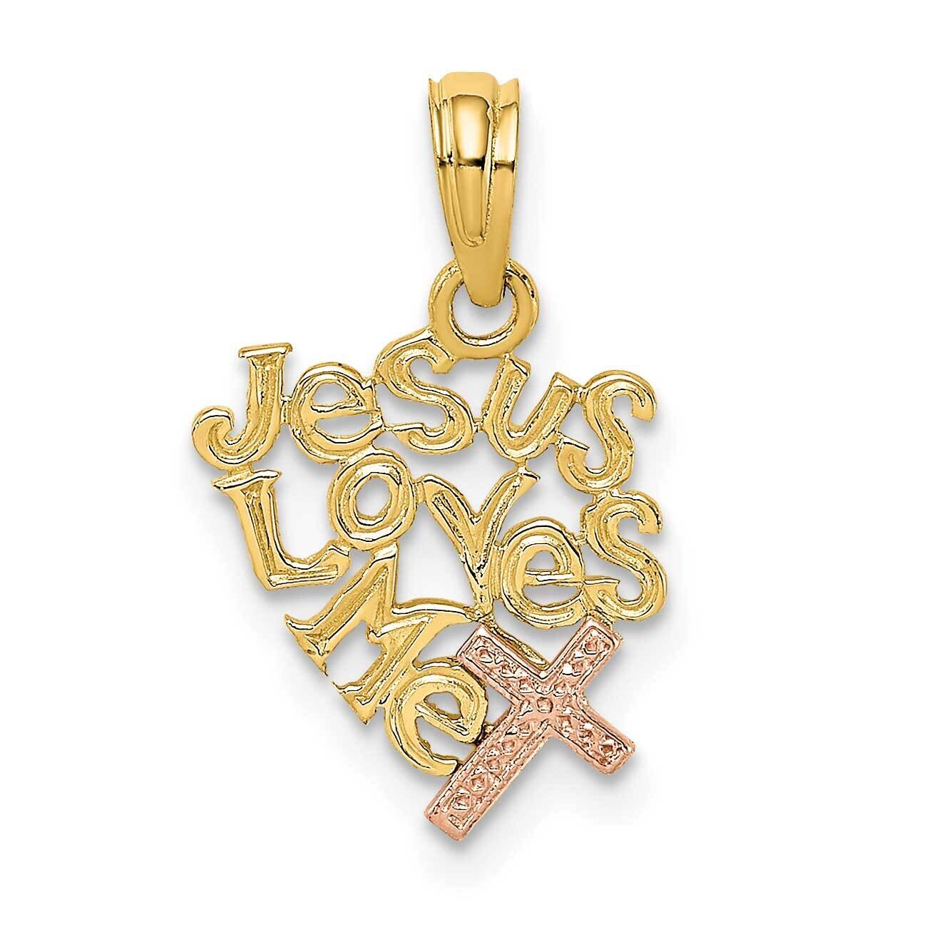 Jesus Loves Me Charm 14k Two-tone Gold K9113, MPN: K9113, 637218043071