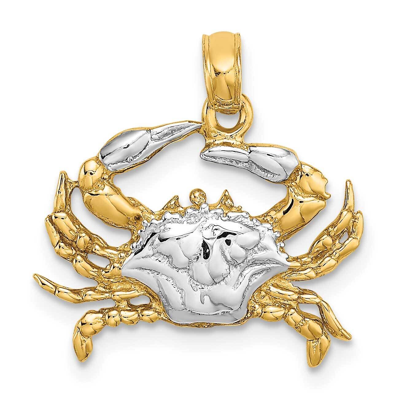 Charm Blue Crab Charm 14k Gold Rhodium K9117, MPN: K9117, 637218043668