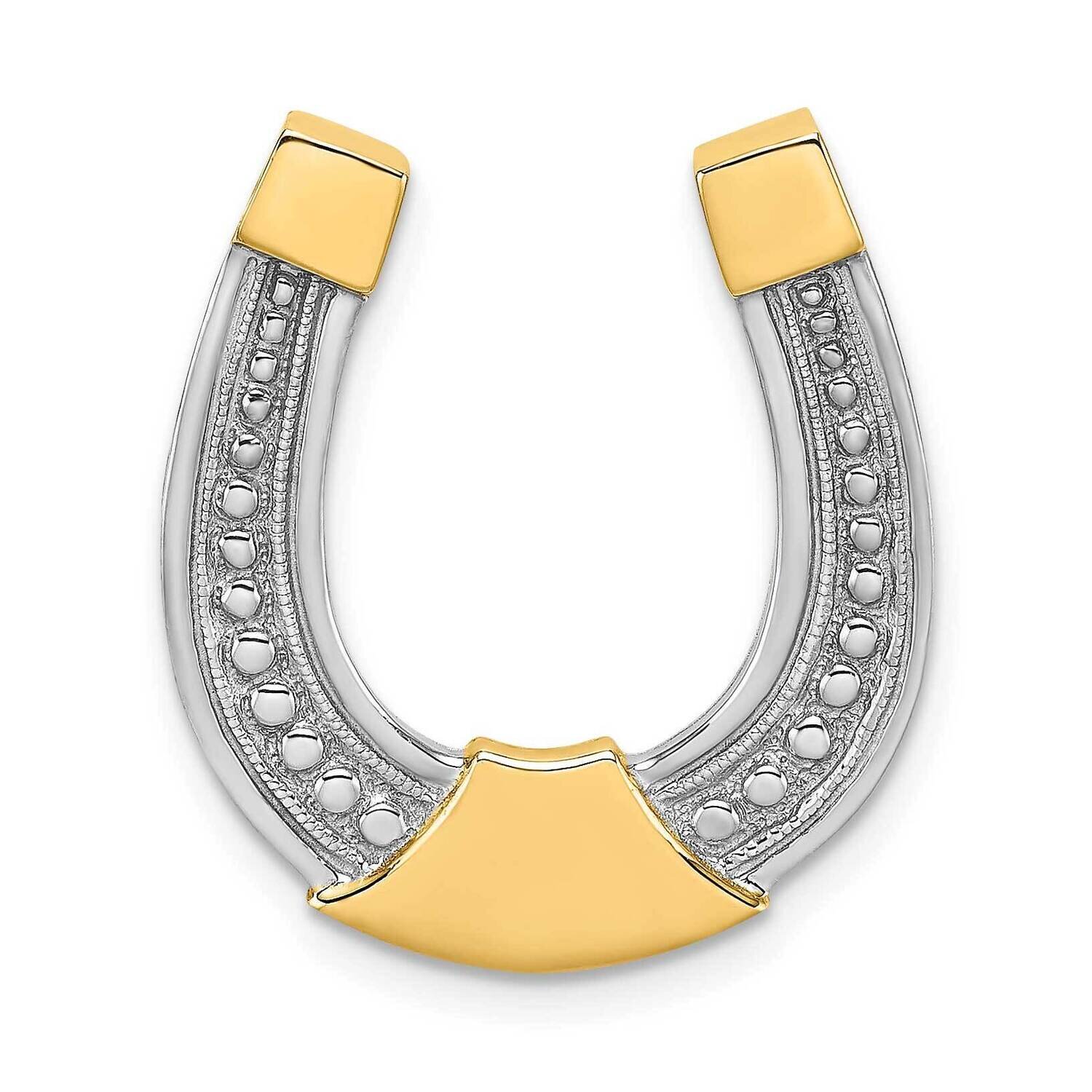 Horseshoe Charm 14k Gold Rhodium K9175, MPN: K9175, 637218075591