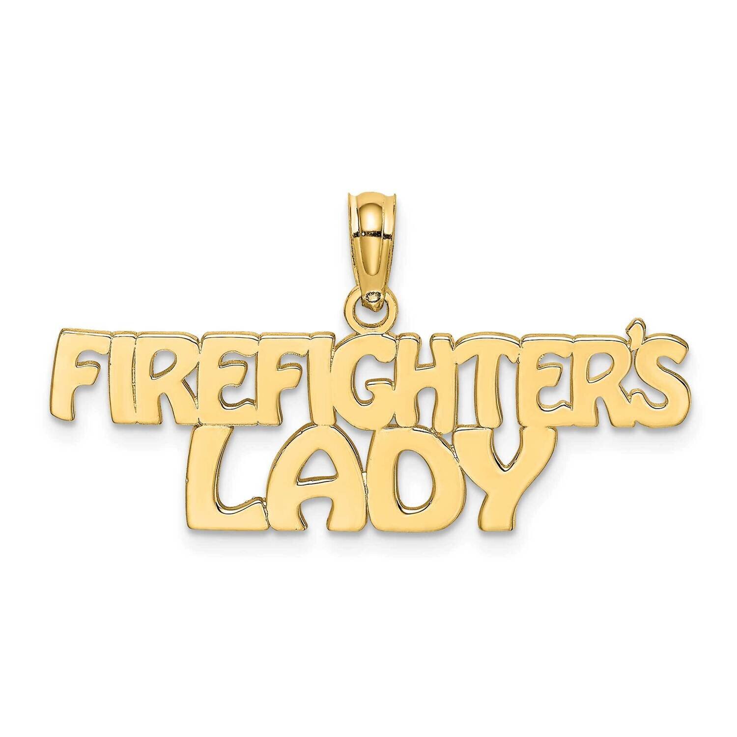 Firefighter&#39;S Lady Charm 14k Gold K921