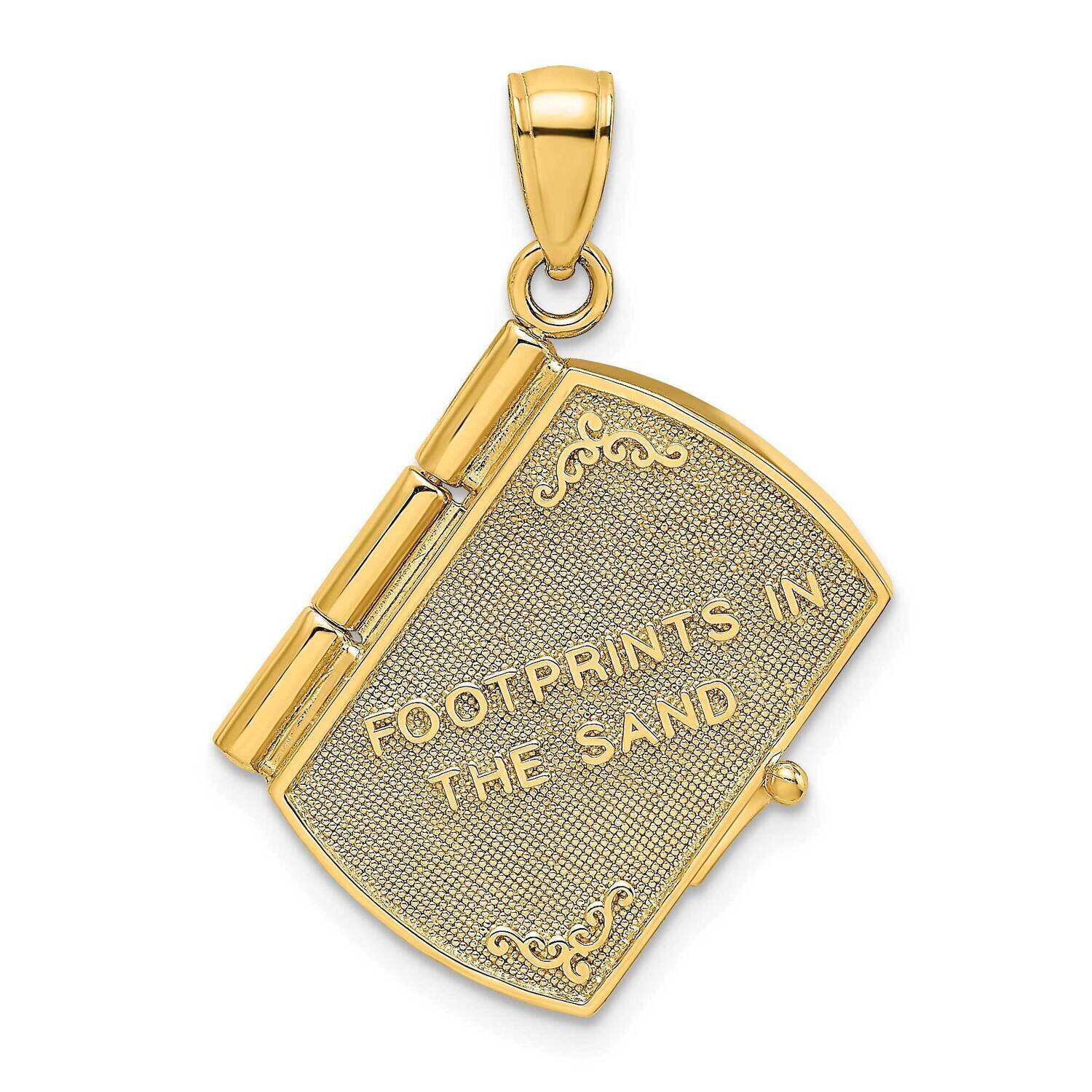 3-D Footprints The Sand Book with Prayer Inside Charm 14k Gold Rhodium K9271, MPN: K9271, 637218119…