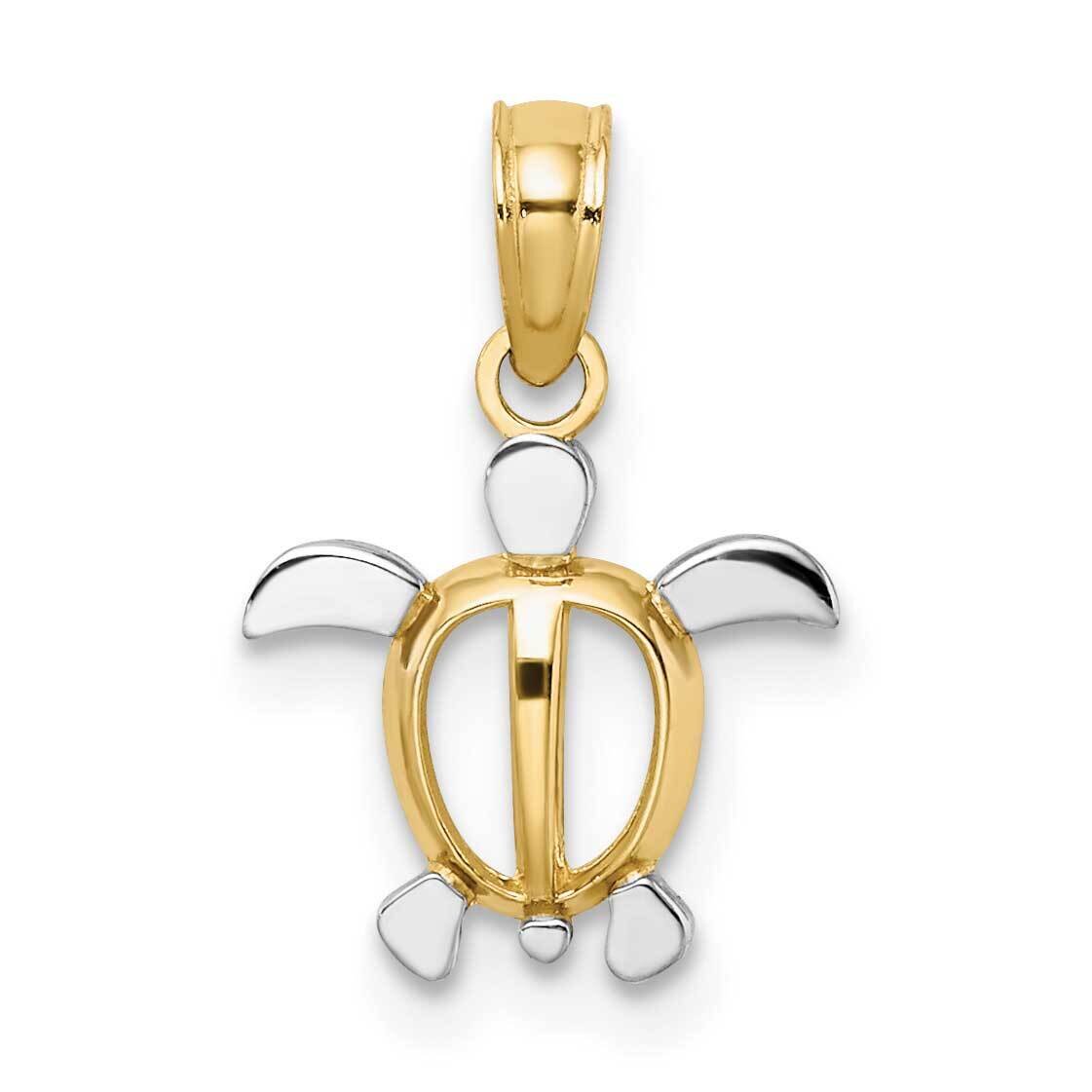 Two-Color Sea Turtle Charm 14k Gold K9499, MPN: K9499, 883957956213