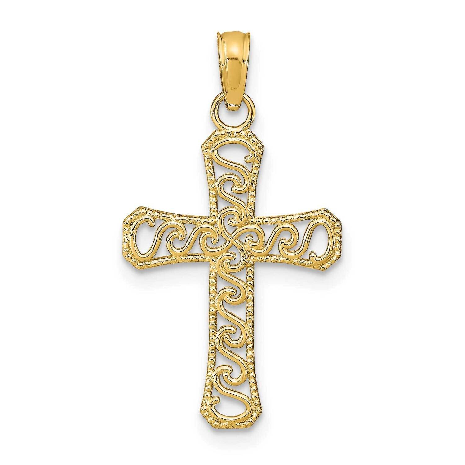 Fancy Cross Pendant 14k Gold K9593, MPN: K9593,