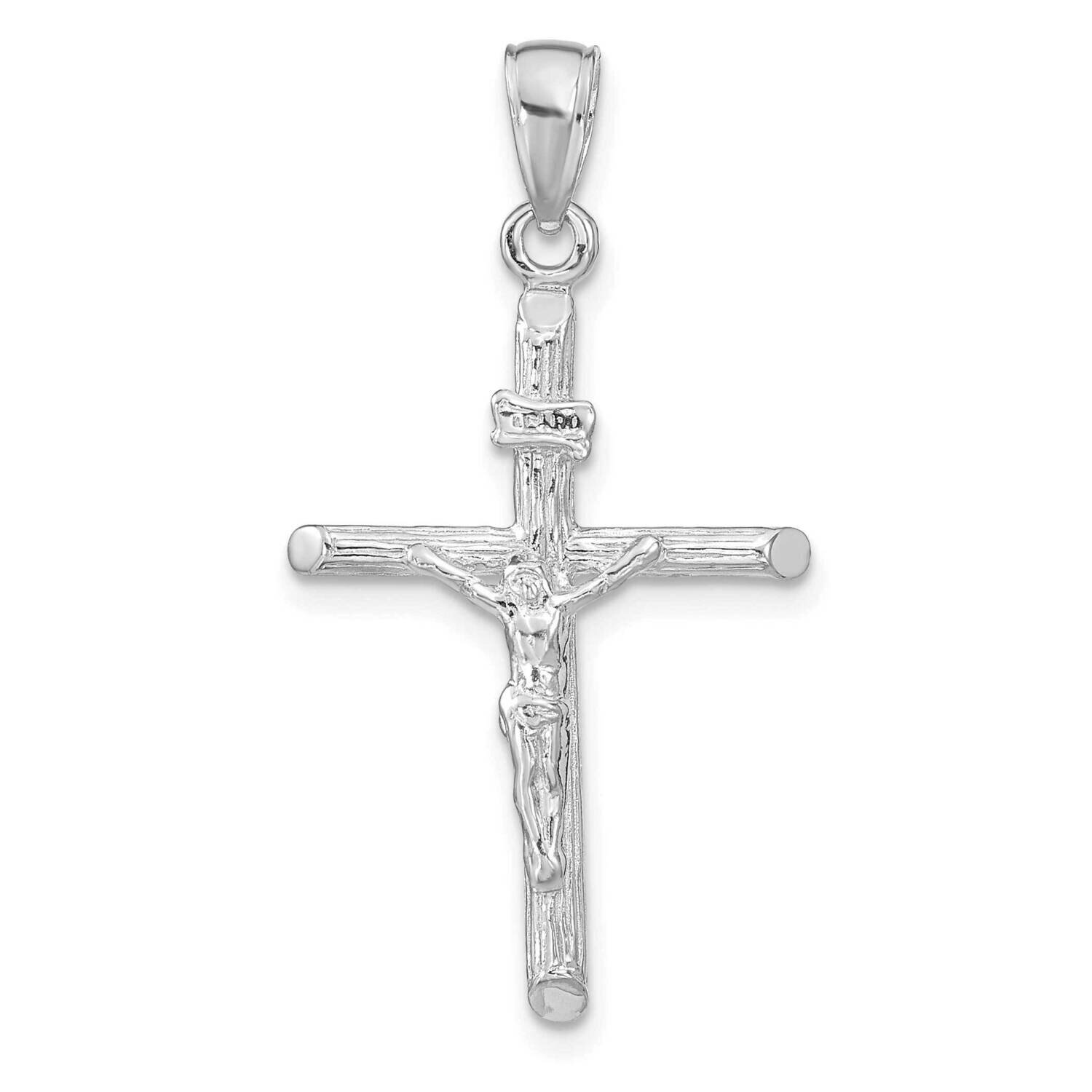 Crucifix Pendant 14k White Gold K9606W