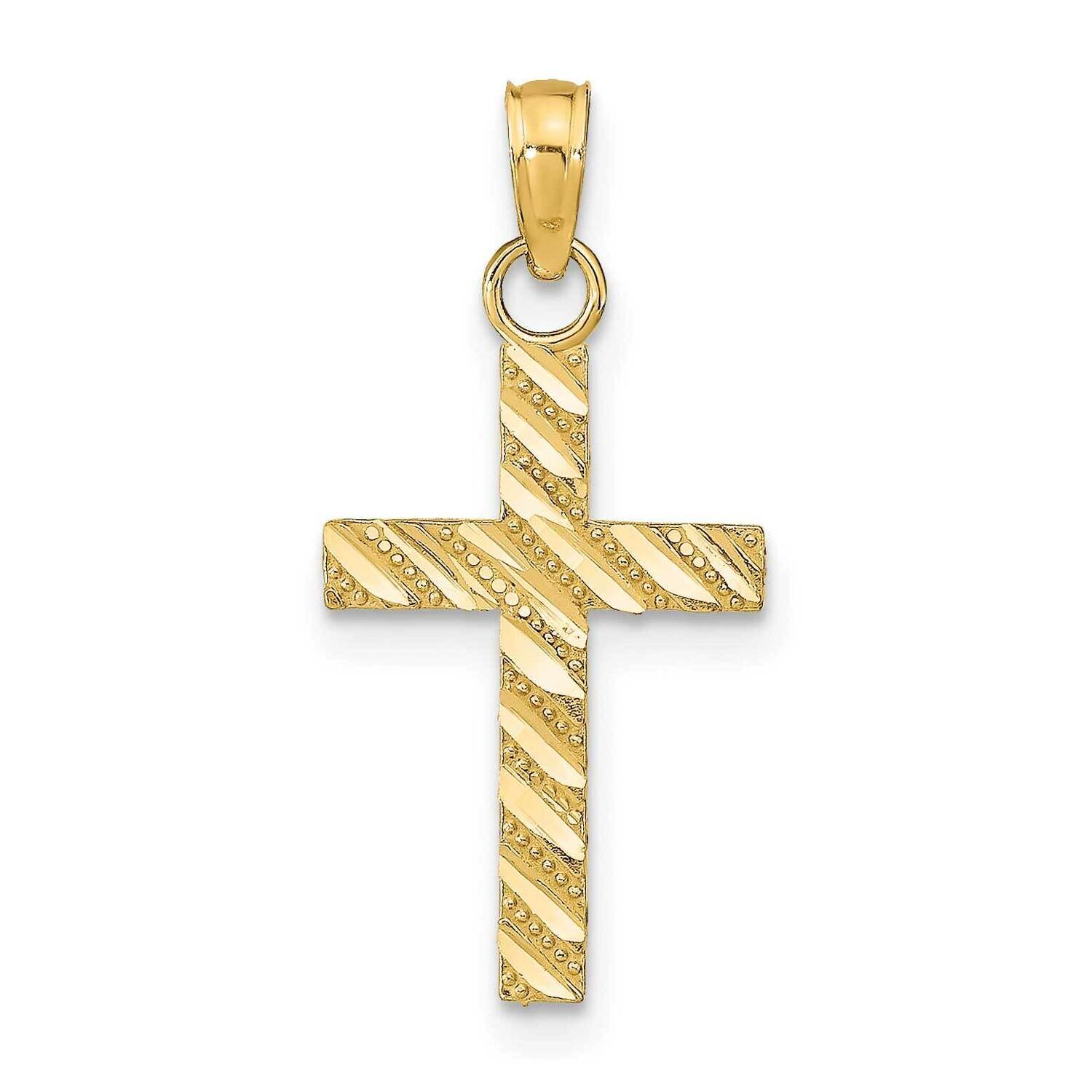 Cross Pendant 14k Gold Diamond-cut K9640, MPN: K9640,