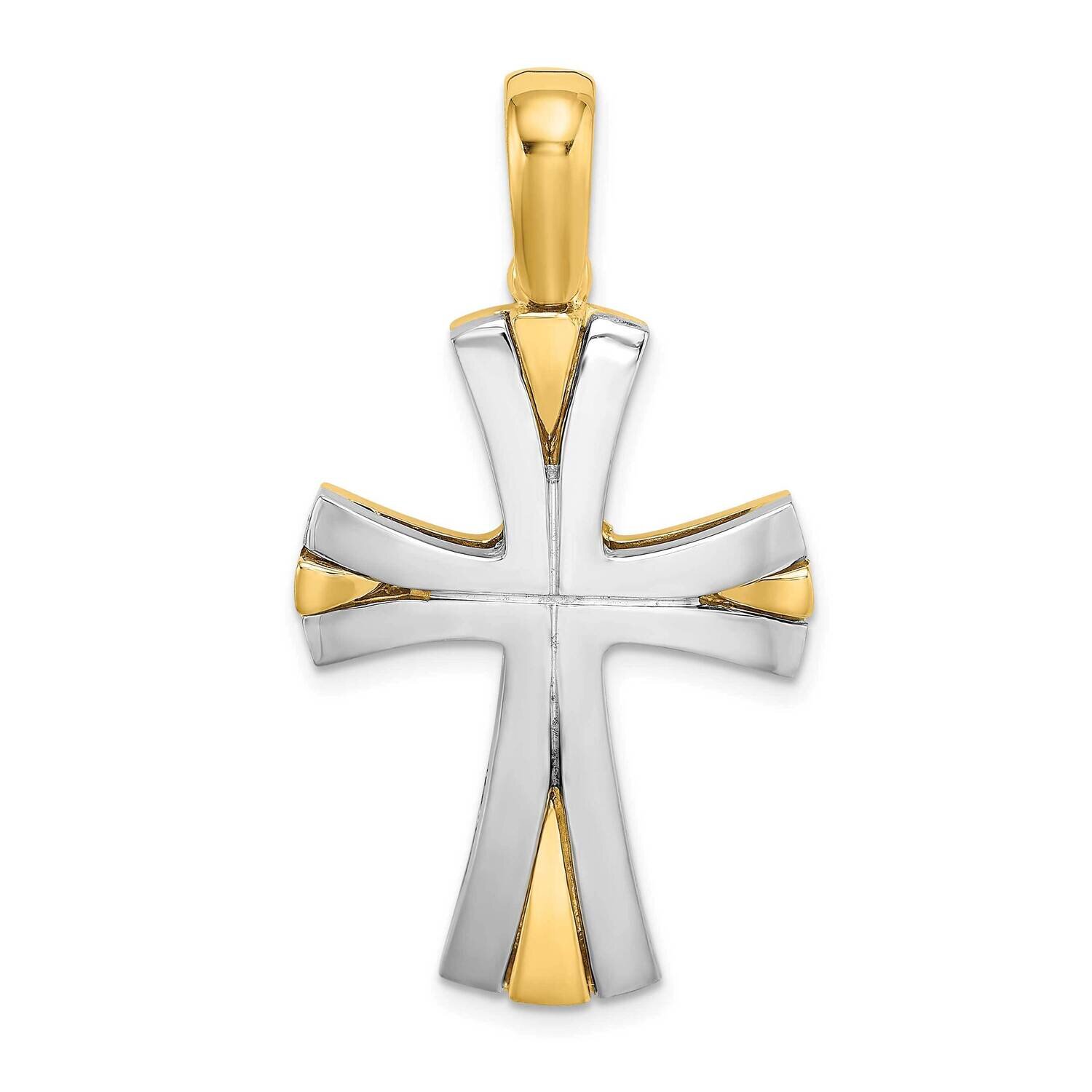 Cross Charm 14k Gold Rhodium K9729, MPN: K9729, 196904092804