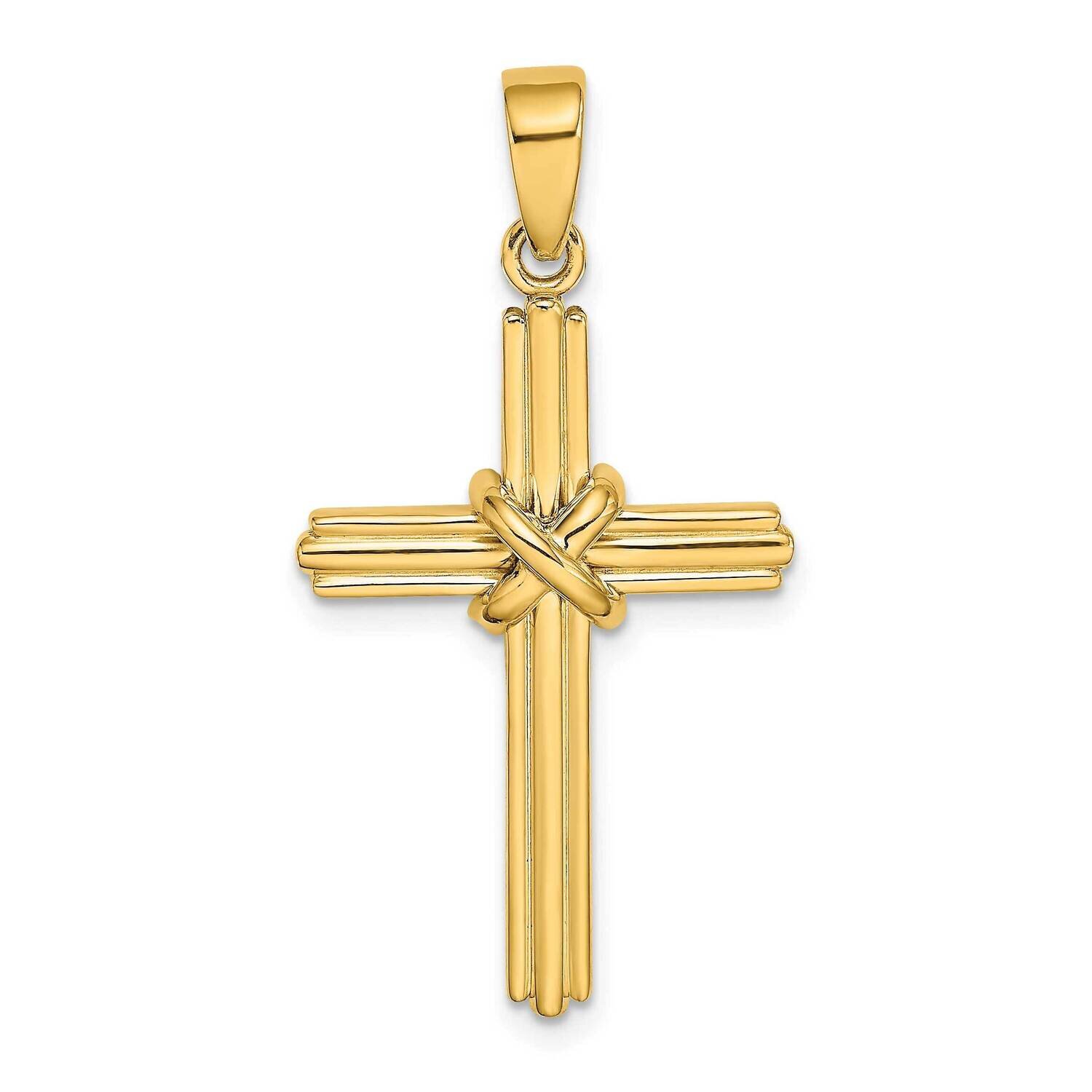 X Center Cross Charm 14k Gold Polished K9739, MPN: K9739,