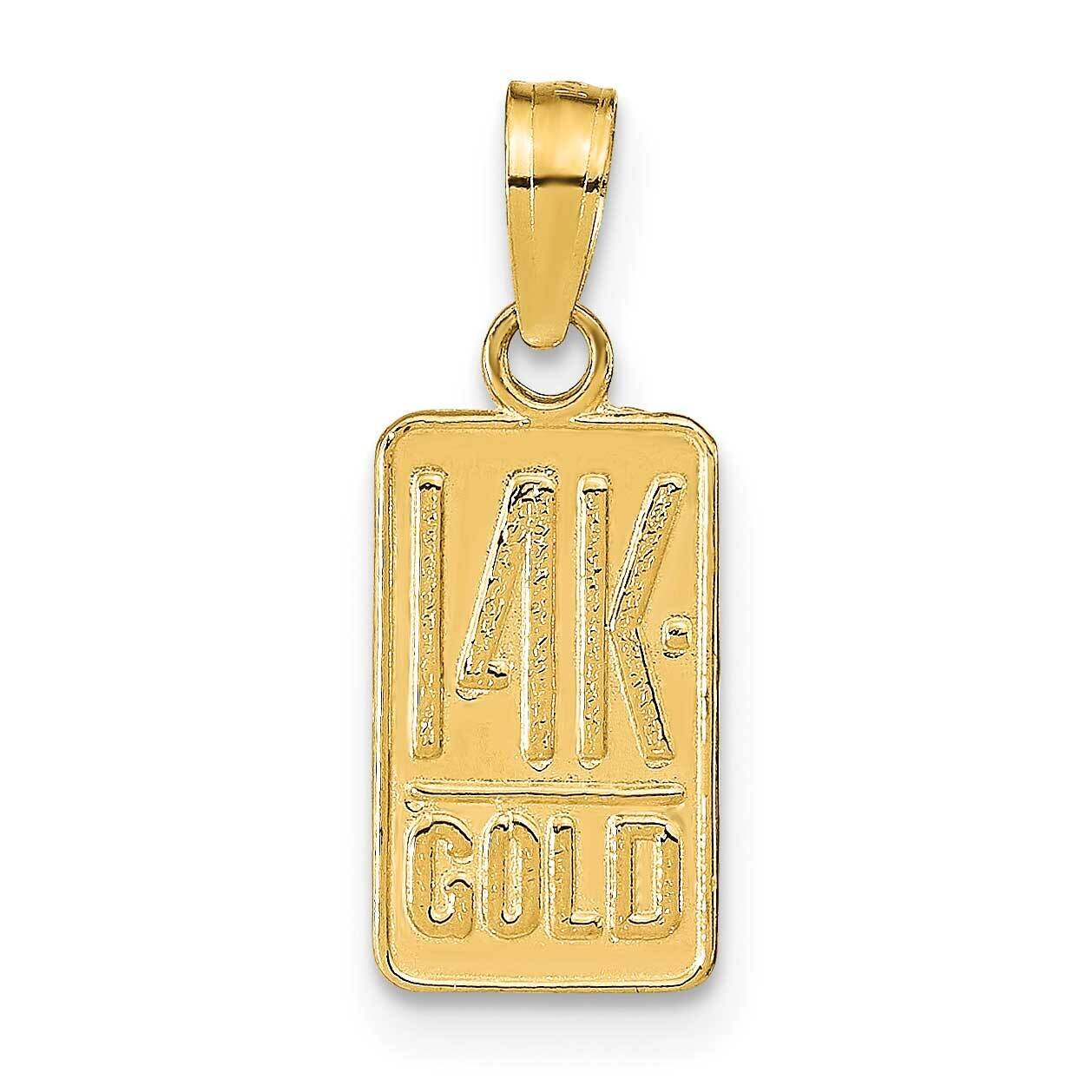 Gold Pendant 14k Gold K9753, MPN: K9753, 196904088920