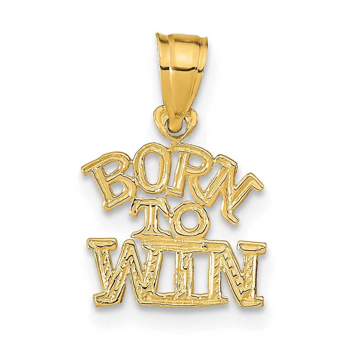Born To Win Pendant 14k Gold K9758