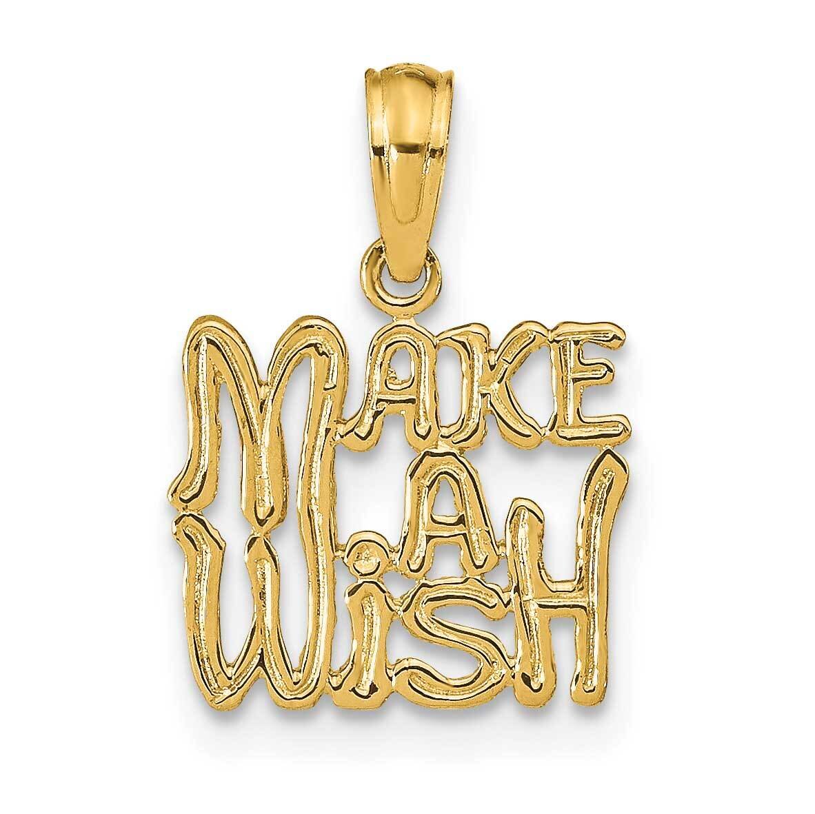 Make A Wish Pendant 14k Gold K9759