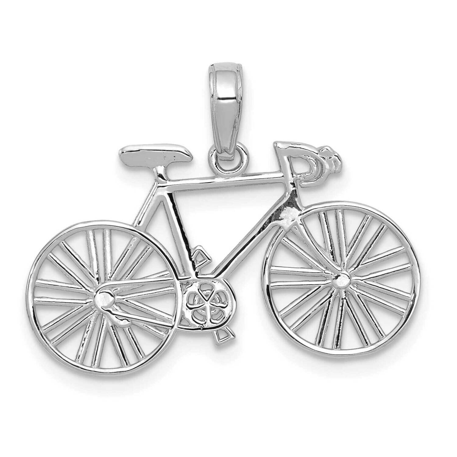 Bicycle Charm 14k White Gold Polished M530W