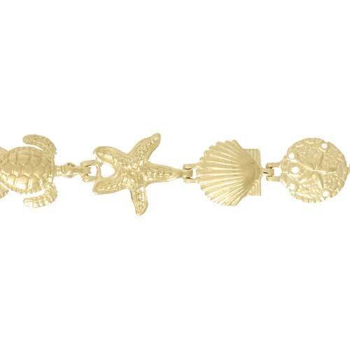 Sea Life Bracelet 14k Gold FB1828-8