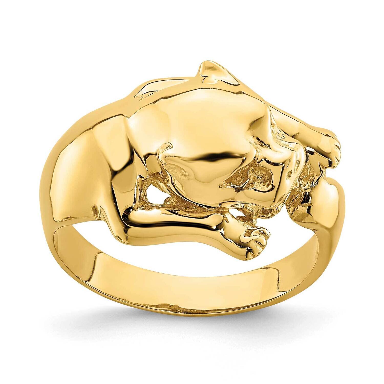 Jungle Cat Ring 14k Gold Polished R690, MPN: R690, 196904052136