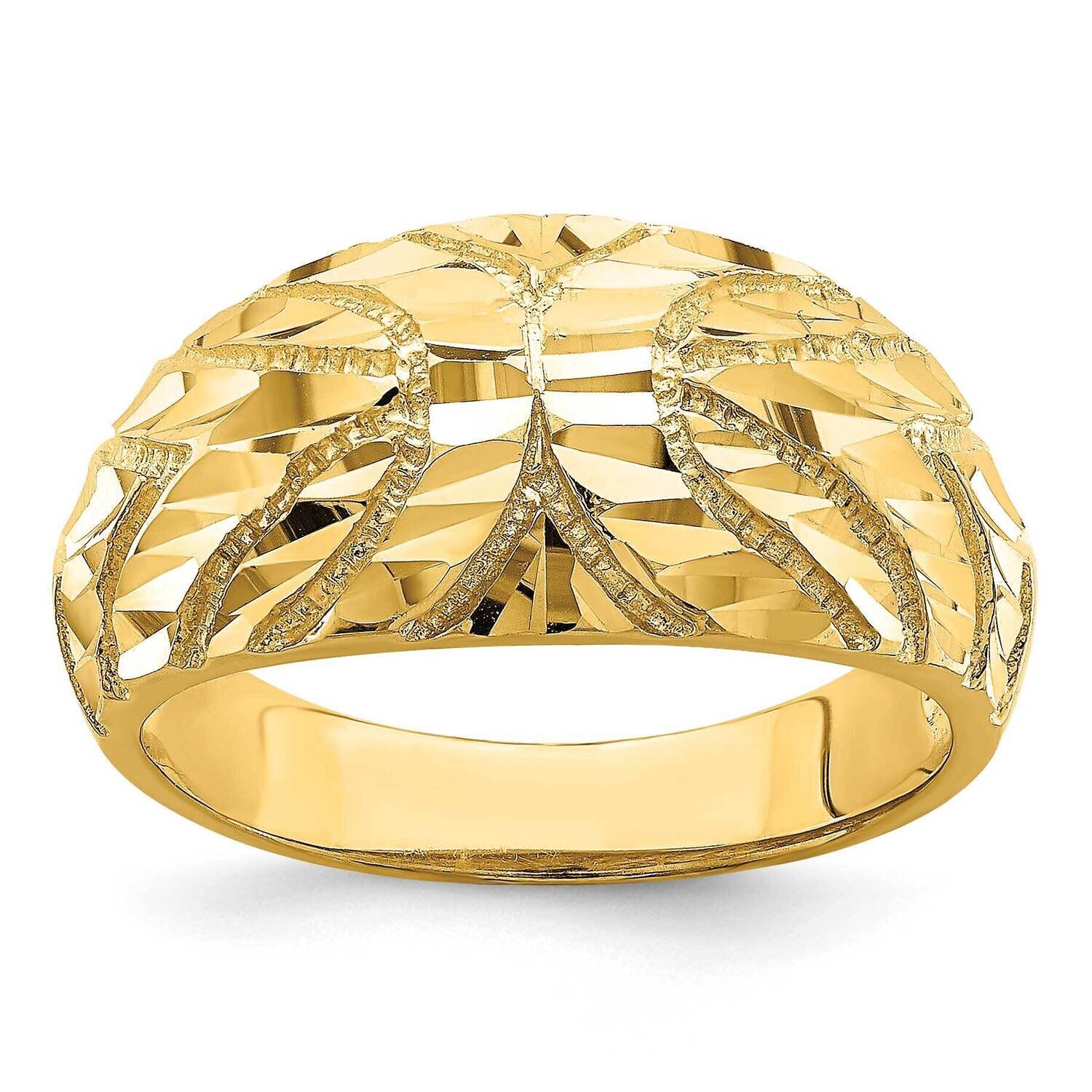 Fancy Ring 14k Gold Diamond-cut R708, MPN: R708, 196904051443