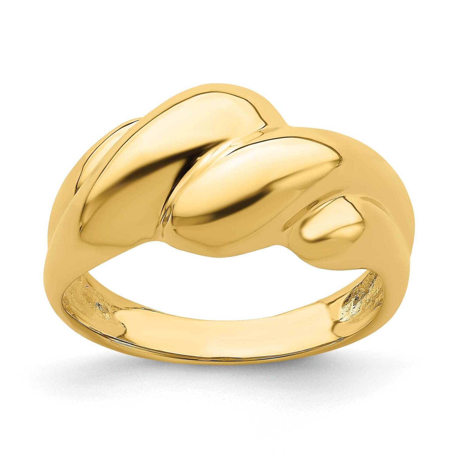 Fashion Dome Ring 14k Gold Polished R713