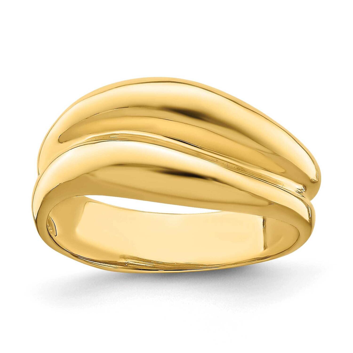 Banded Dome Ring 14k Gold Polished R714, MPN: R714, 196904051191