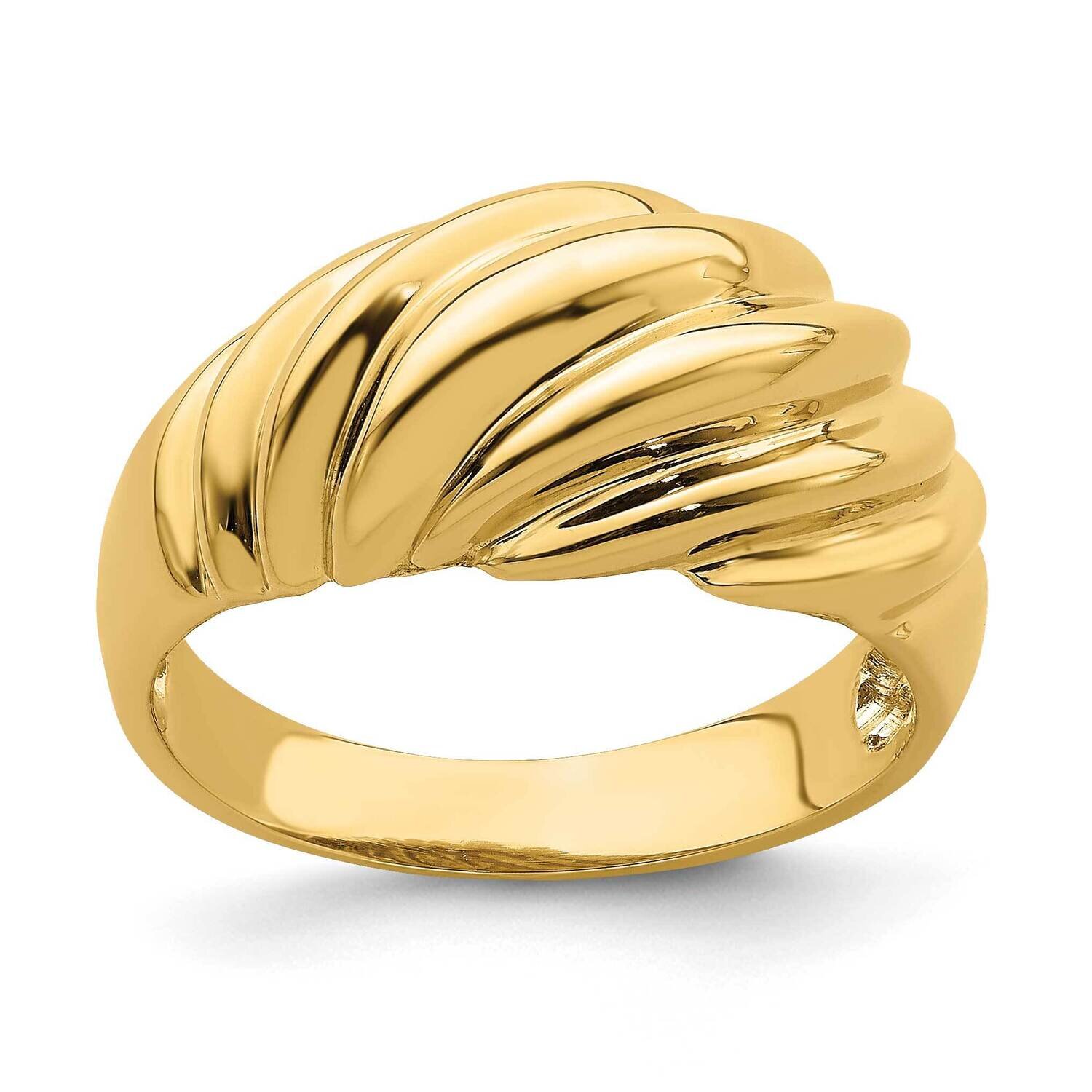 Shrimp Fashion Ring 14k Gold Polished R715