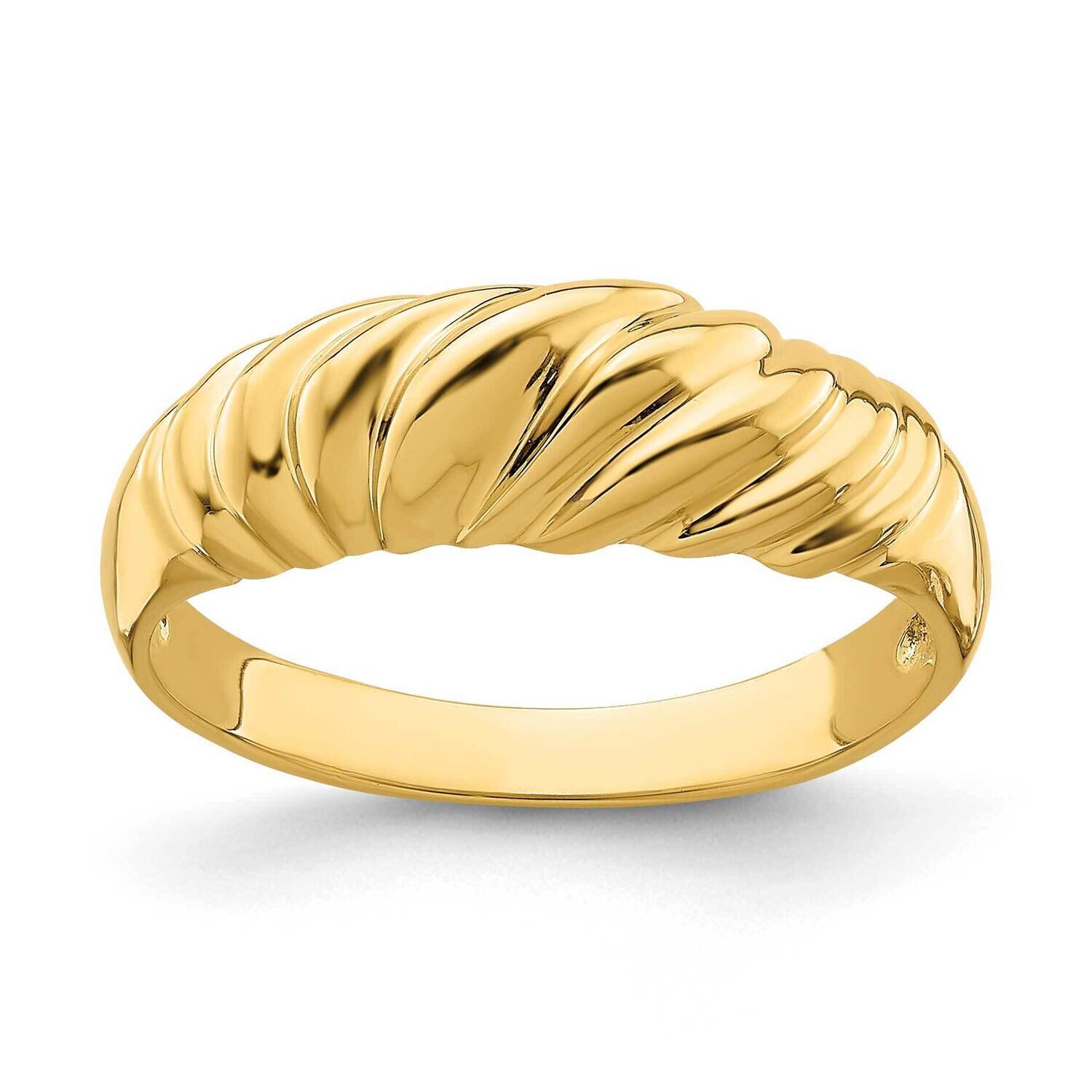 Dome Ring 14k Gold Polished R718, MPN: R718, 196904050996
