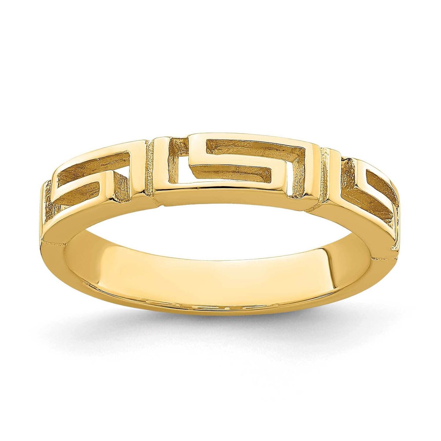 Greek Key Band 14k Gold Cut-out R742, MPN: R742, 196904049846