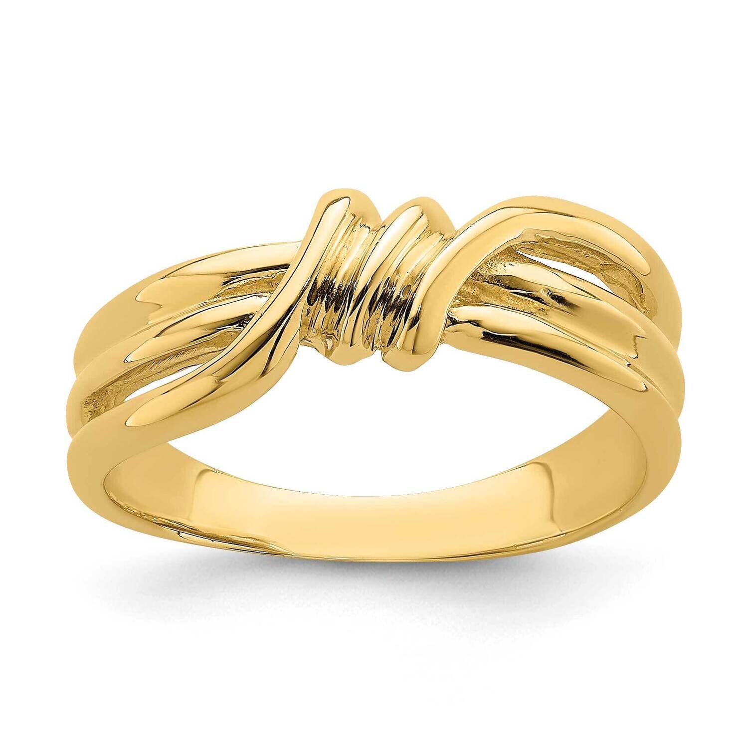 Ribbed Band Ring 14k Gold Polished R761, MPN: R761, 196904048993