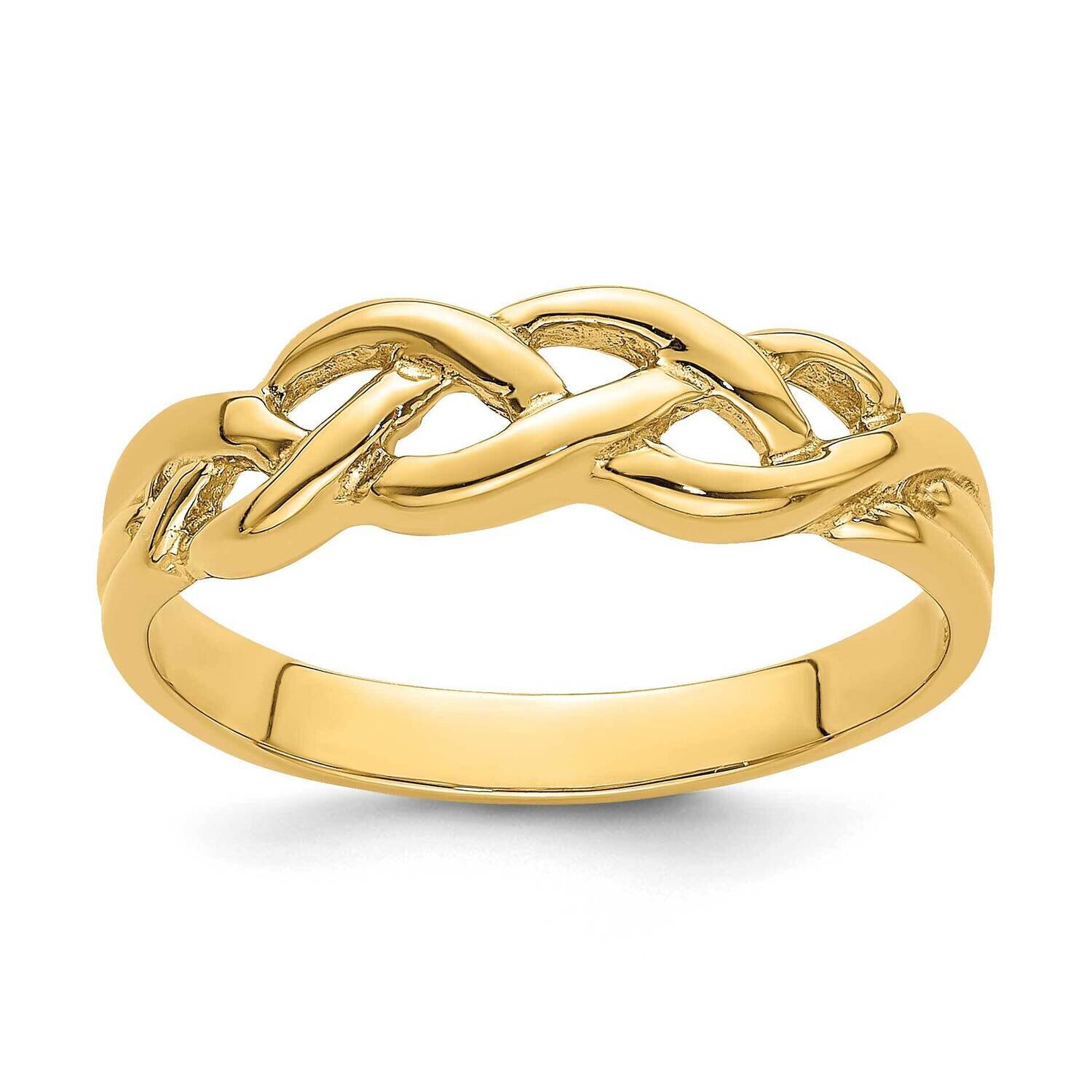 Braided Knot Ring 14k Gold Polished R767, MPN: R767, 196904048733