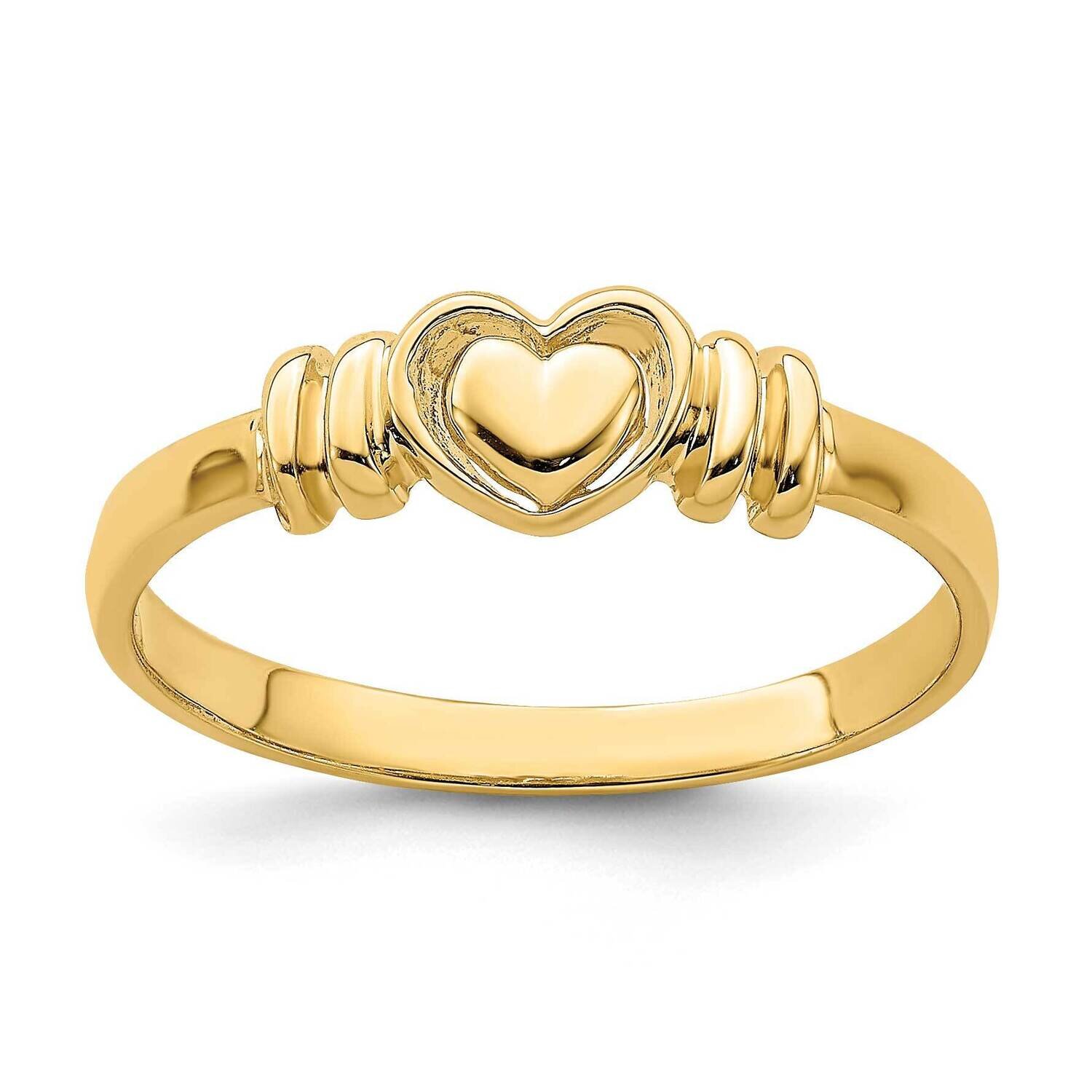 Heart Ring 14k Gold Polished R778
