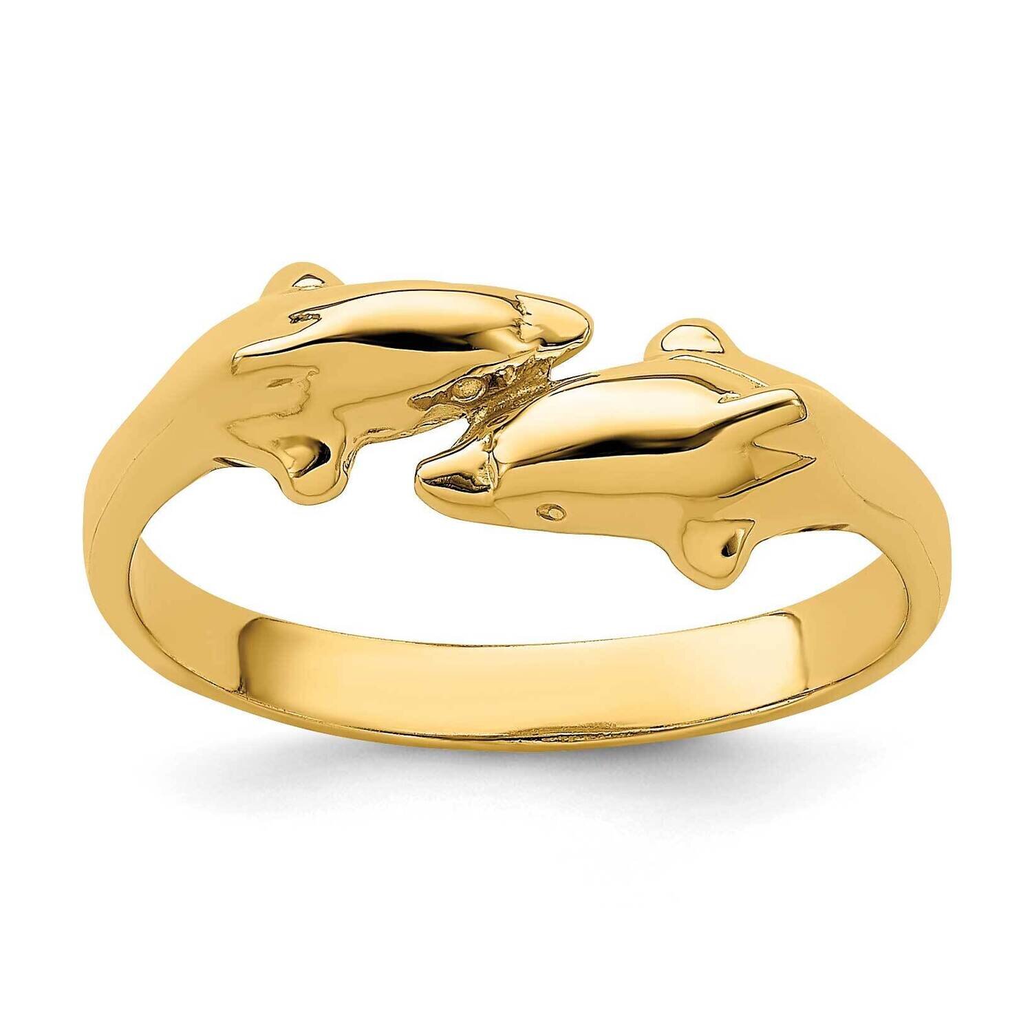 Double Dolphins Ring 14k Gold R812, MPN: R812, 196904047484