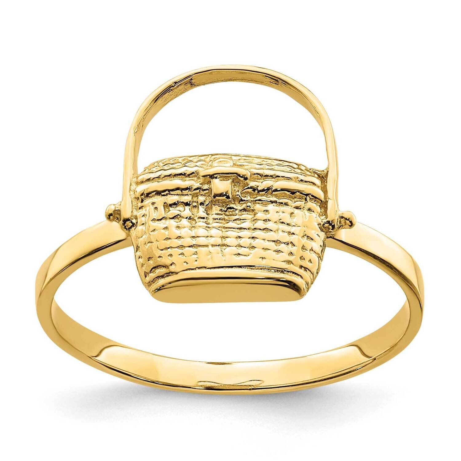 Nantucket Basket Ring 14k Gold 2-D R822