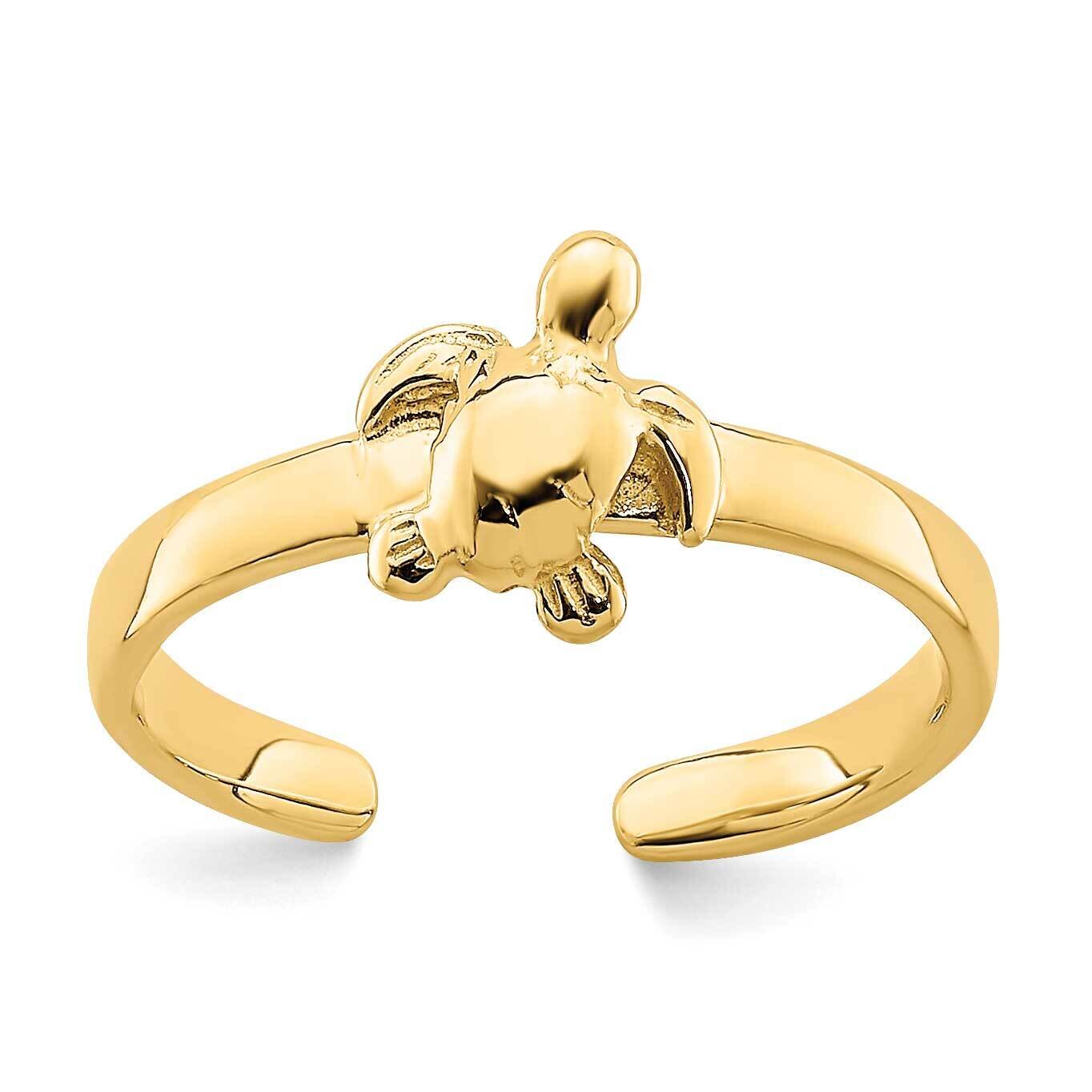Adjustable Sea Turtle Toe Ring 14k Gold R840, MPN: R840, 883957670379