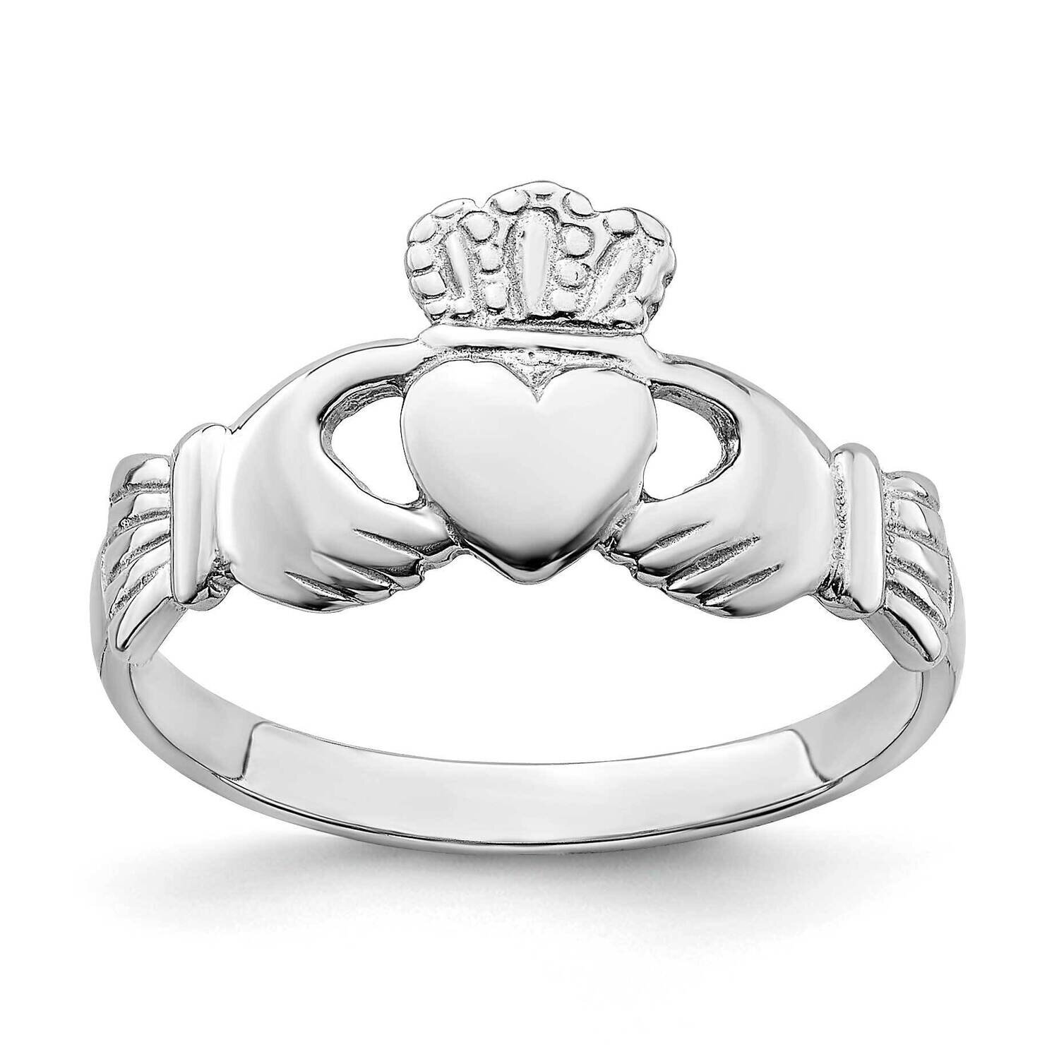 Claddagh Ring 14k White Gold Polished R868, MPN: R868, 196904045435