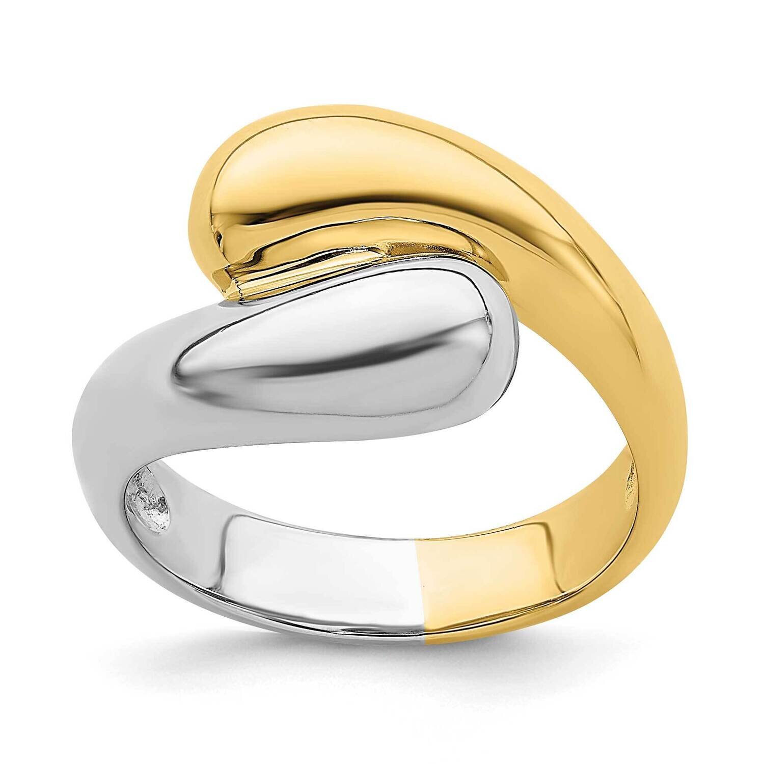 Polished Bypass Ring 14k Two-tone Gold R875, MPN: R875, 196904045138