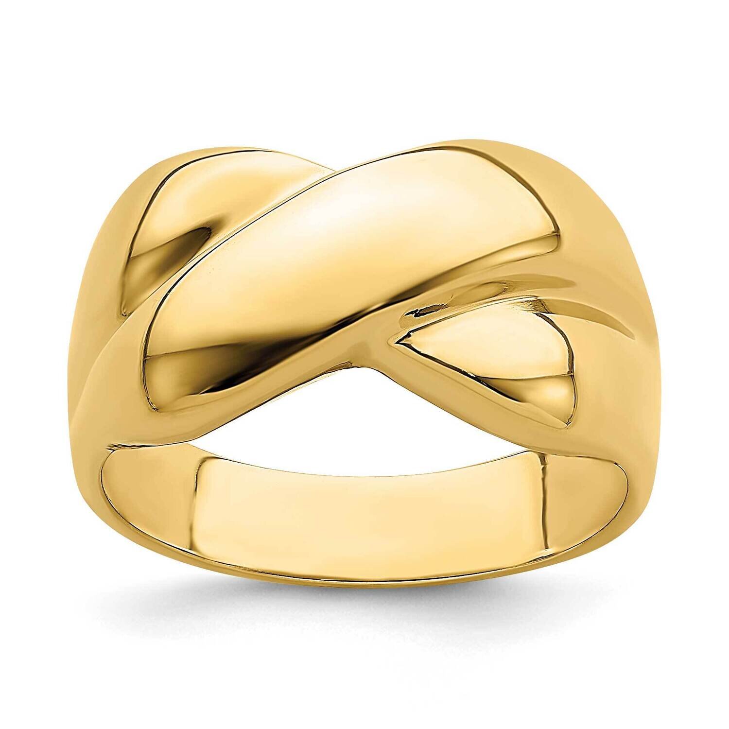 X Dome Ring 14k Gold Rhodium R877, MPN: R877, 196904045039