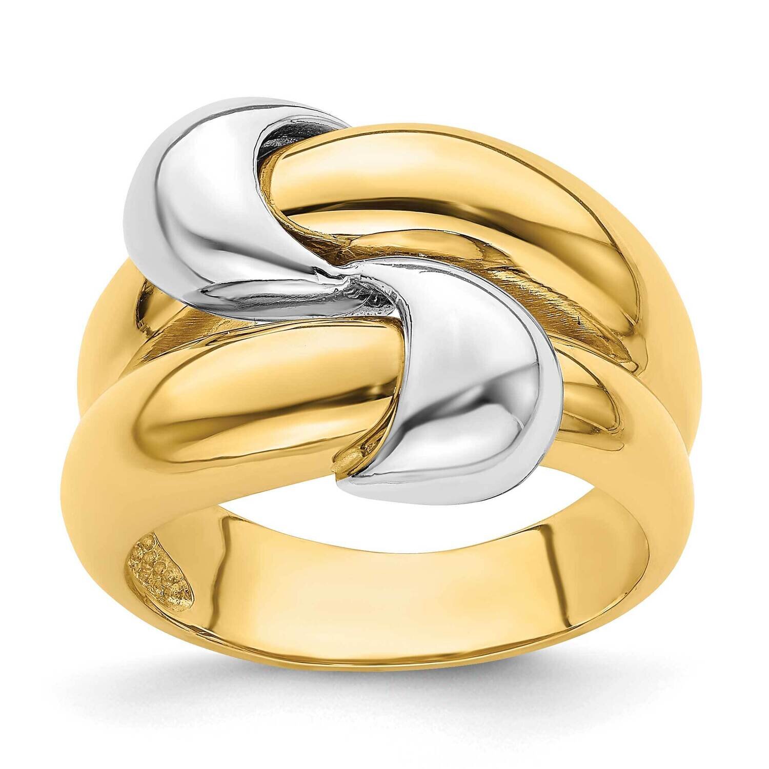 Polished Dome Band 14k Two-tone Gold R906