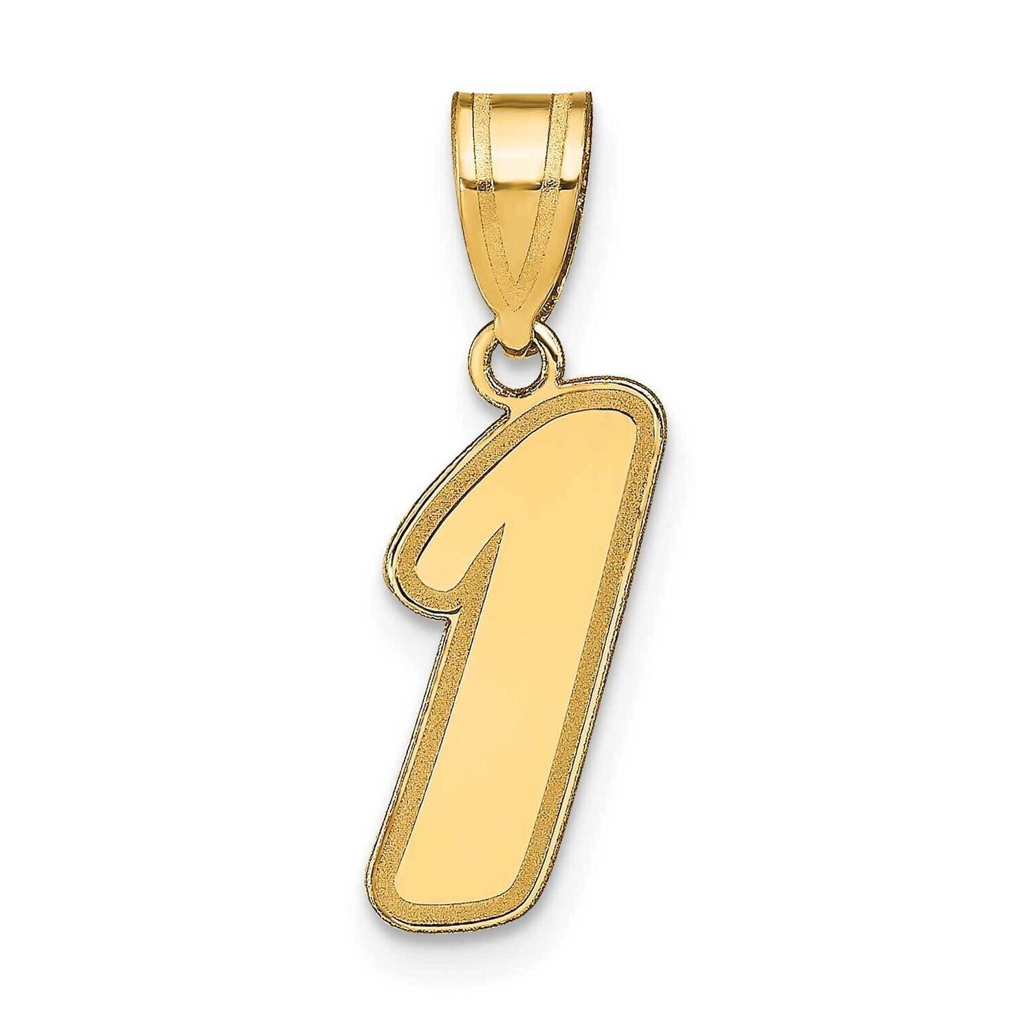 Script Number 1 Pendant 14k Gold Polished SCN01, MPN: SCN01, 196904085219