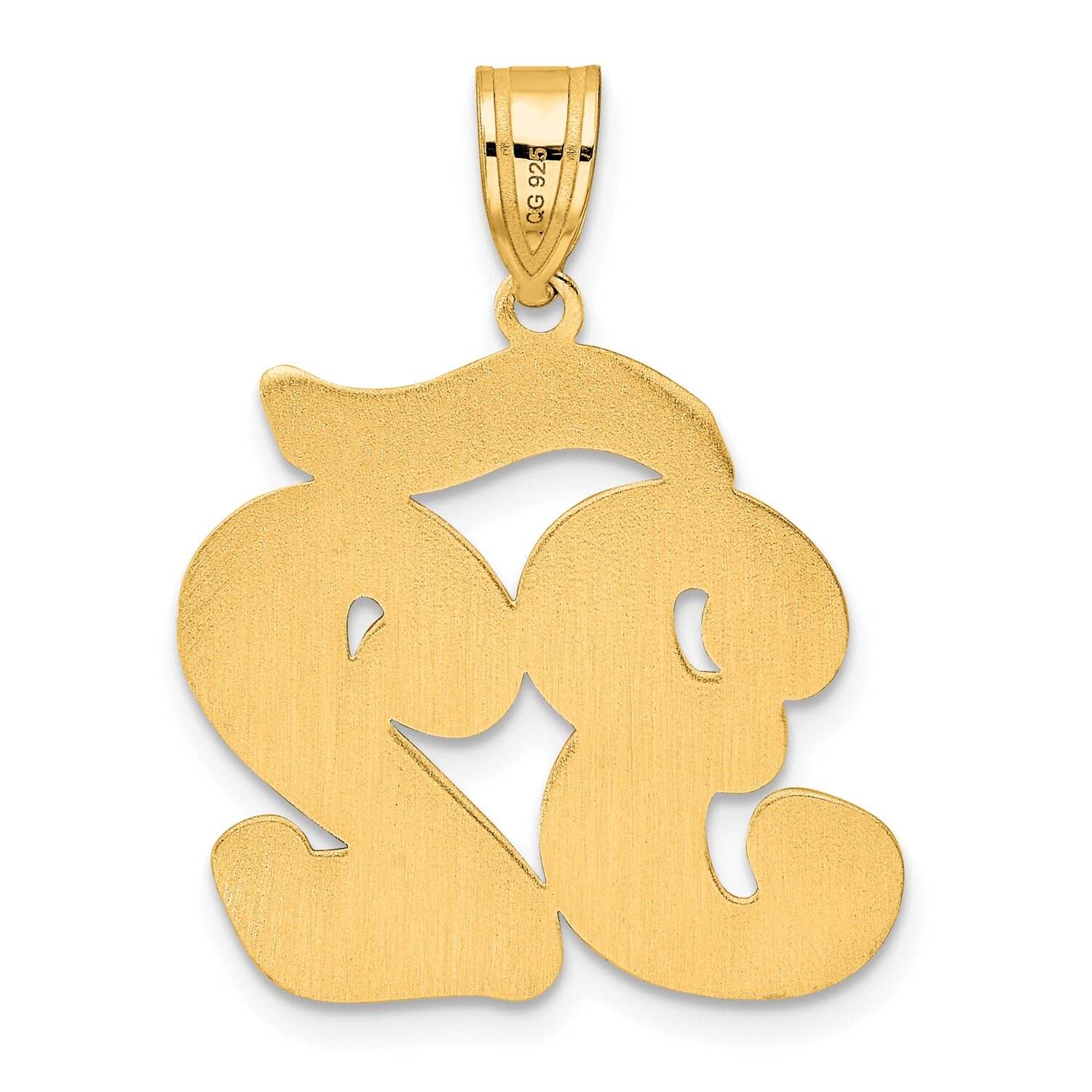 Script Number 32 Pendant 14k Gold Polished SCN32, MPN: SCN32, 196904078464