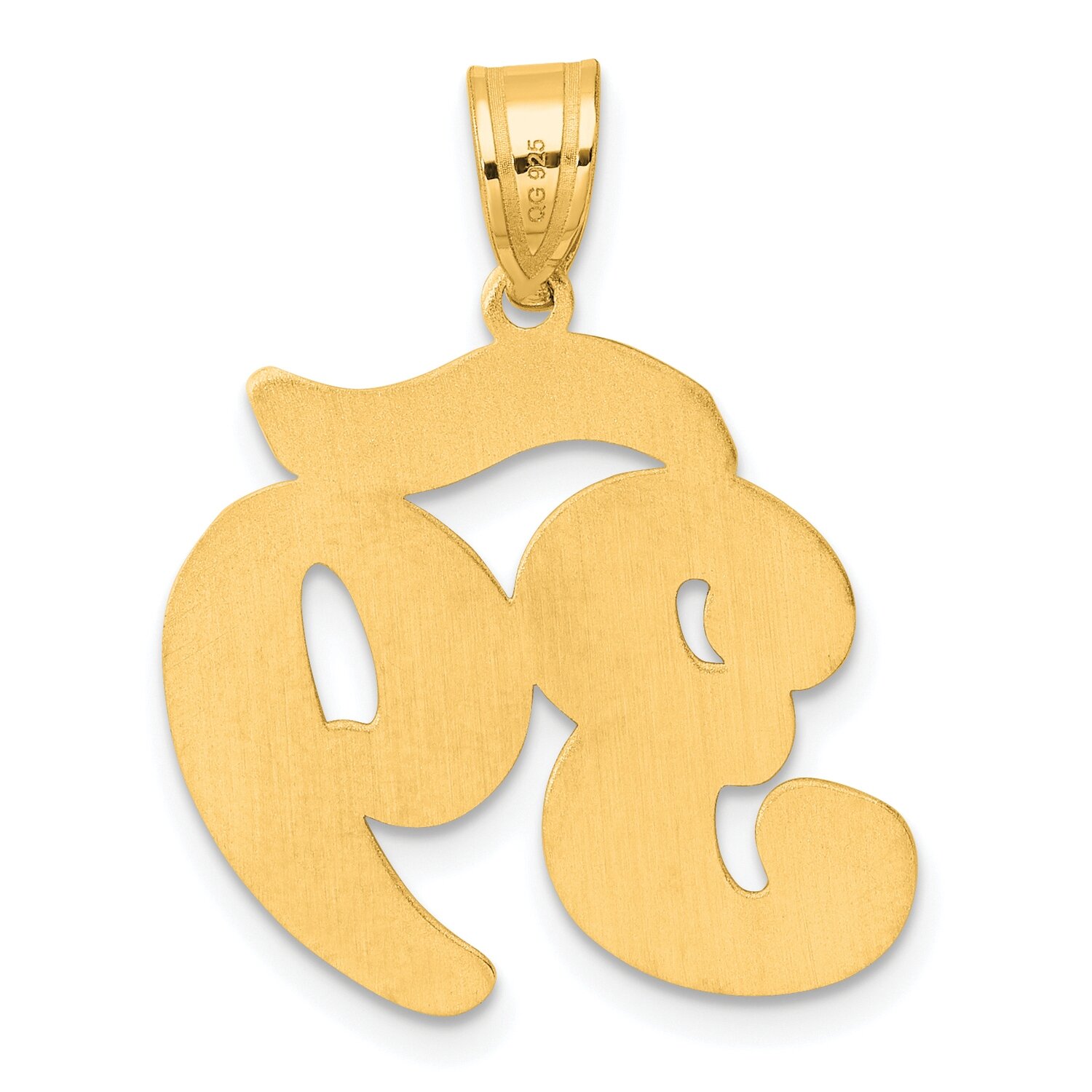 Script Number 39 Pendant 14k Gold Polished SCN39