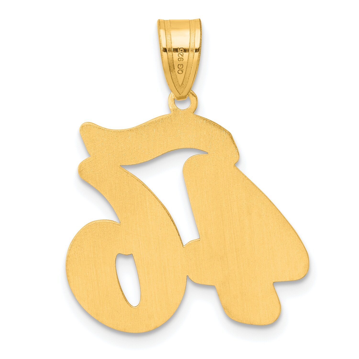 Script Number 46 Pendant 14k Gold Polished SCN46, MPN: SCN46, 196904077771