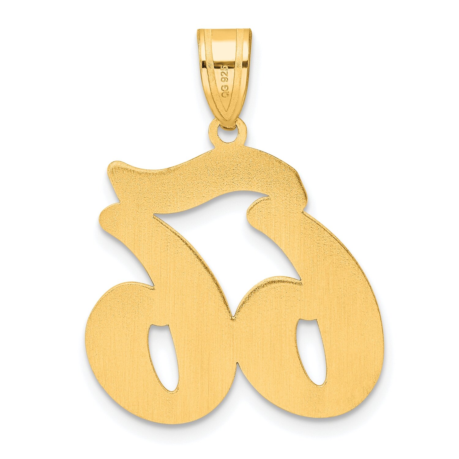 Script Number 66 Pendant 14k Gold Polished SCN66, MPN: SCN66, 196904078112