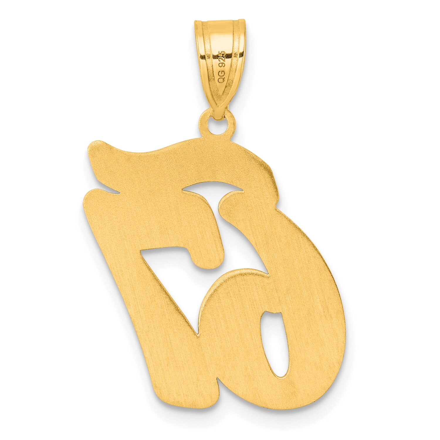 Script Number 67 Pendant 14k Gold Polished SCN67, MPN: SCN67, 196904078105