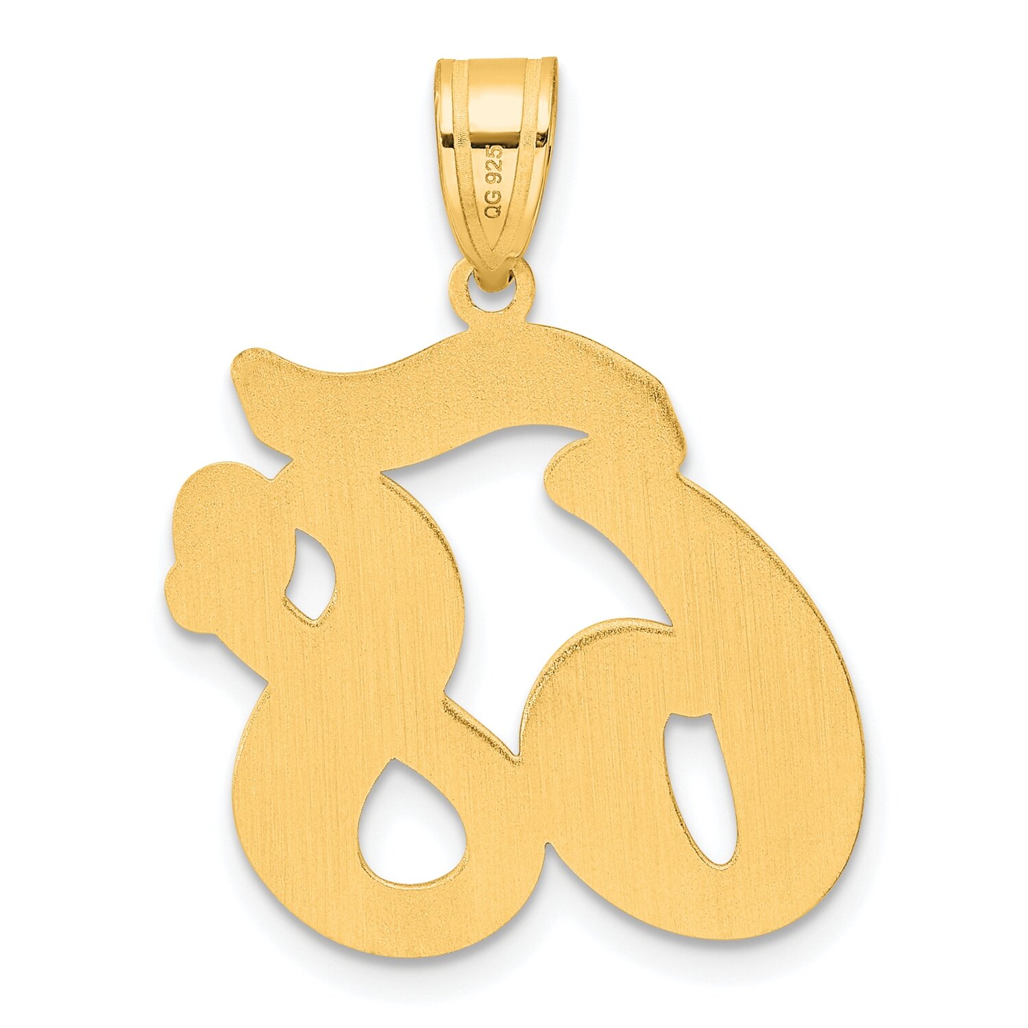 Script Number 68 Pendant 14k Gold Polished SCN68, MPN: SCN68, 196904078099