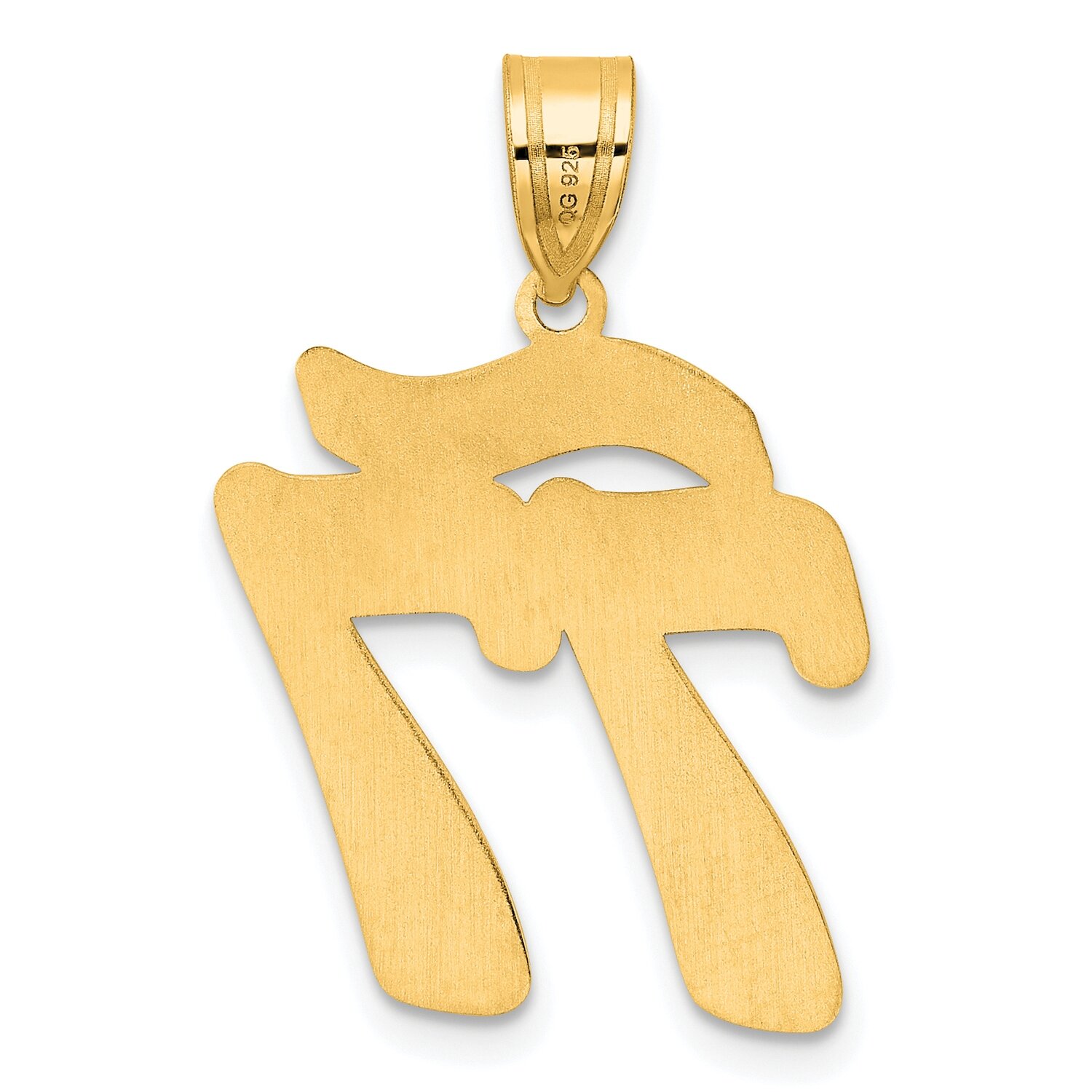 Script Number 77 Pendant 14k Gold Polished SCN77