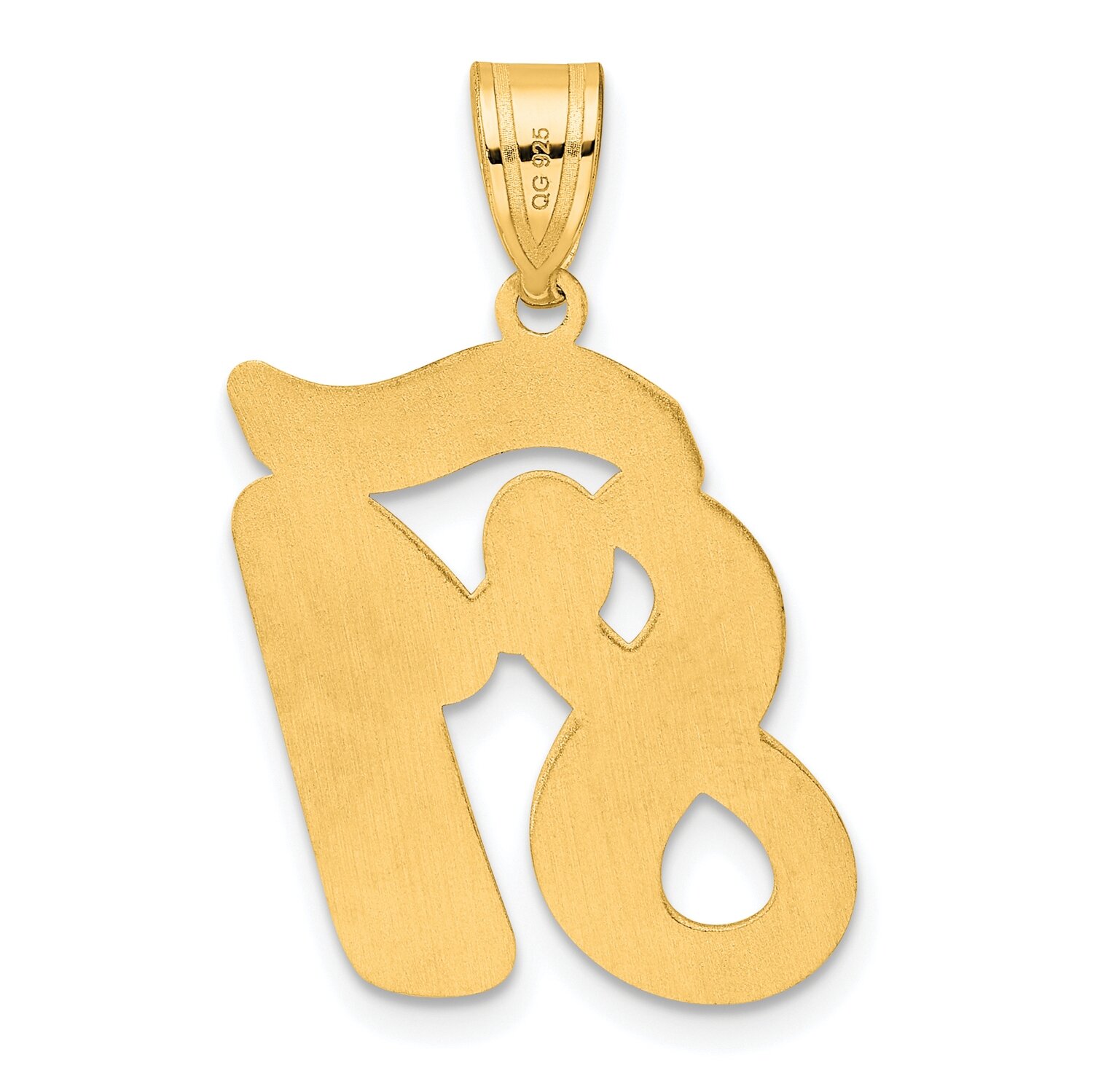 Script Number 81 Pendant 14k Gold Polished SCN81, MPN: SCN81, 196904077979