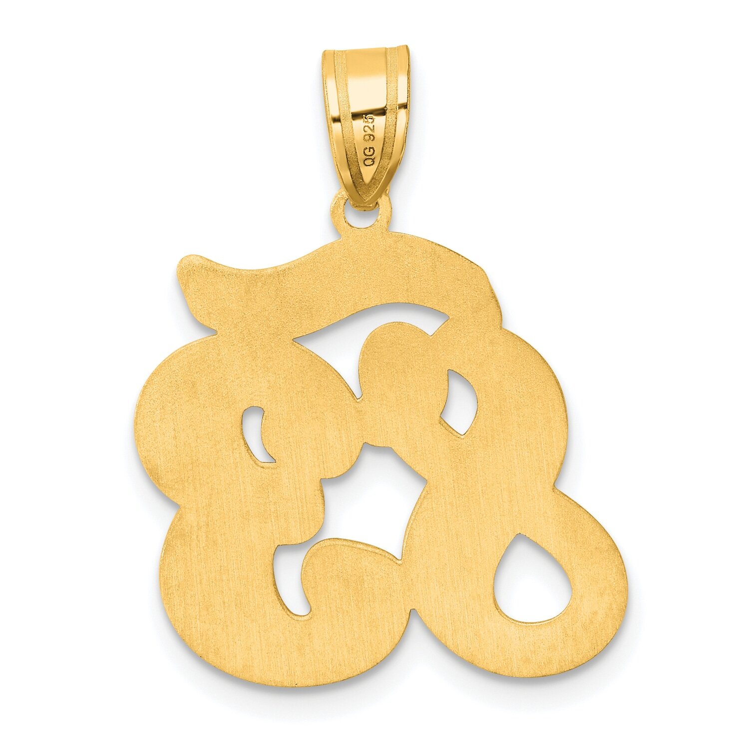 Script Number 83 Pendant 14k Gold Polished SCN83, MPN: SCN83, 196904077931