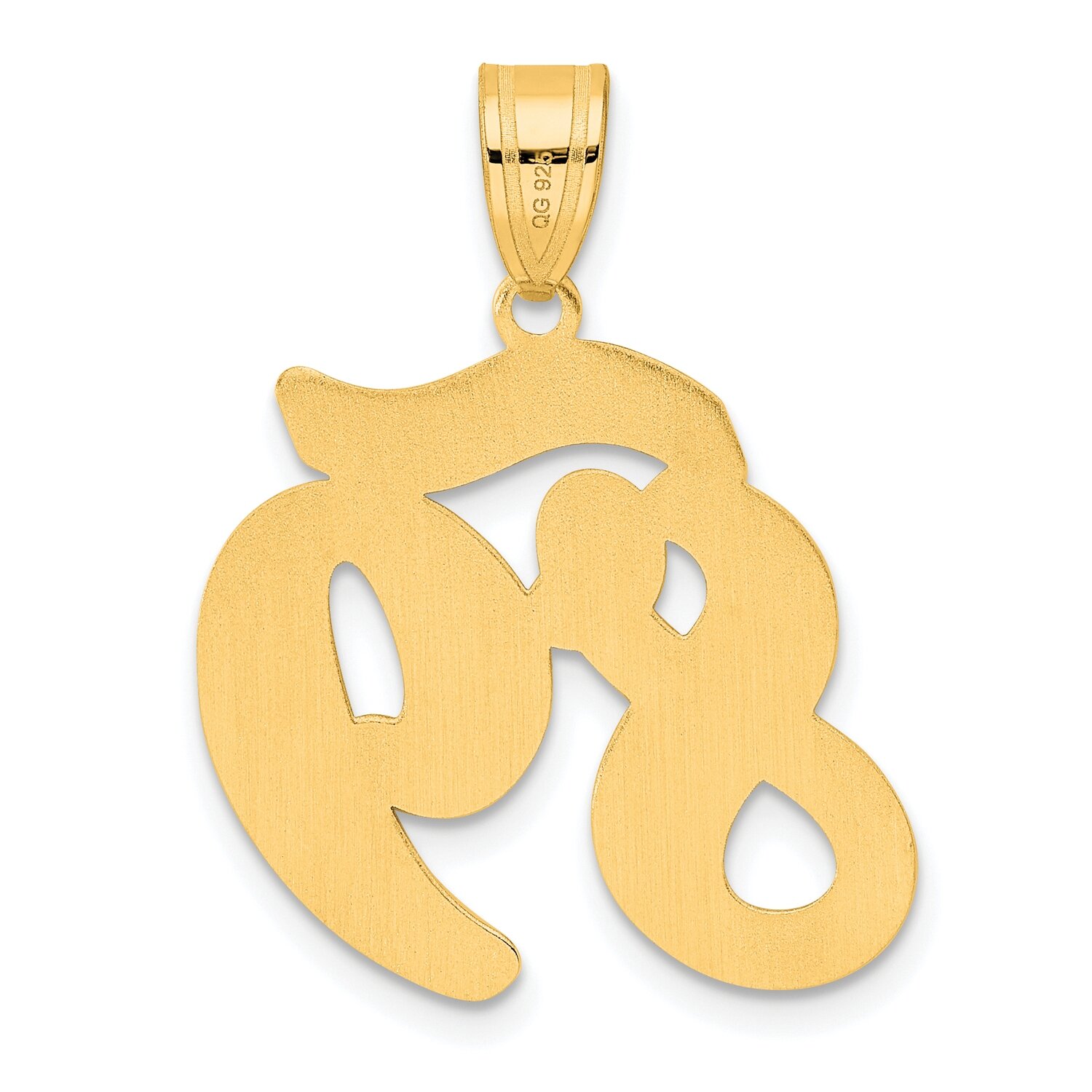 Script Number 89 Pendant 14k Gold Polished SCN89, MPN: SCN89, 196904077887