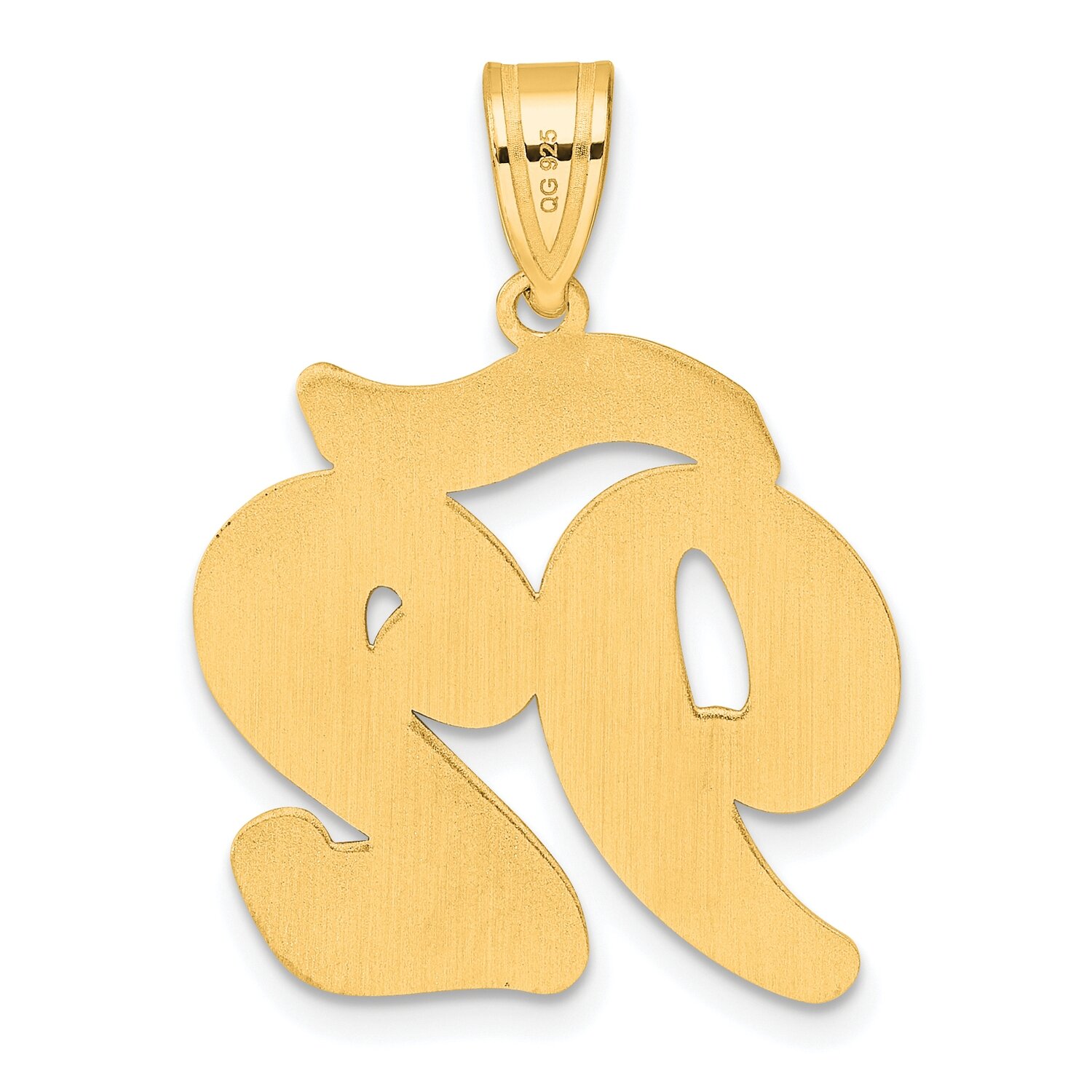 Script Number 92 Pendant 14k Gold Polished SCN92, MPN: SCN92, 196904077856