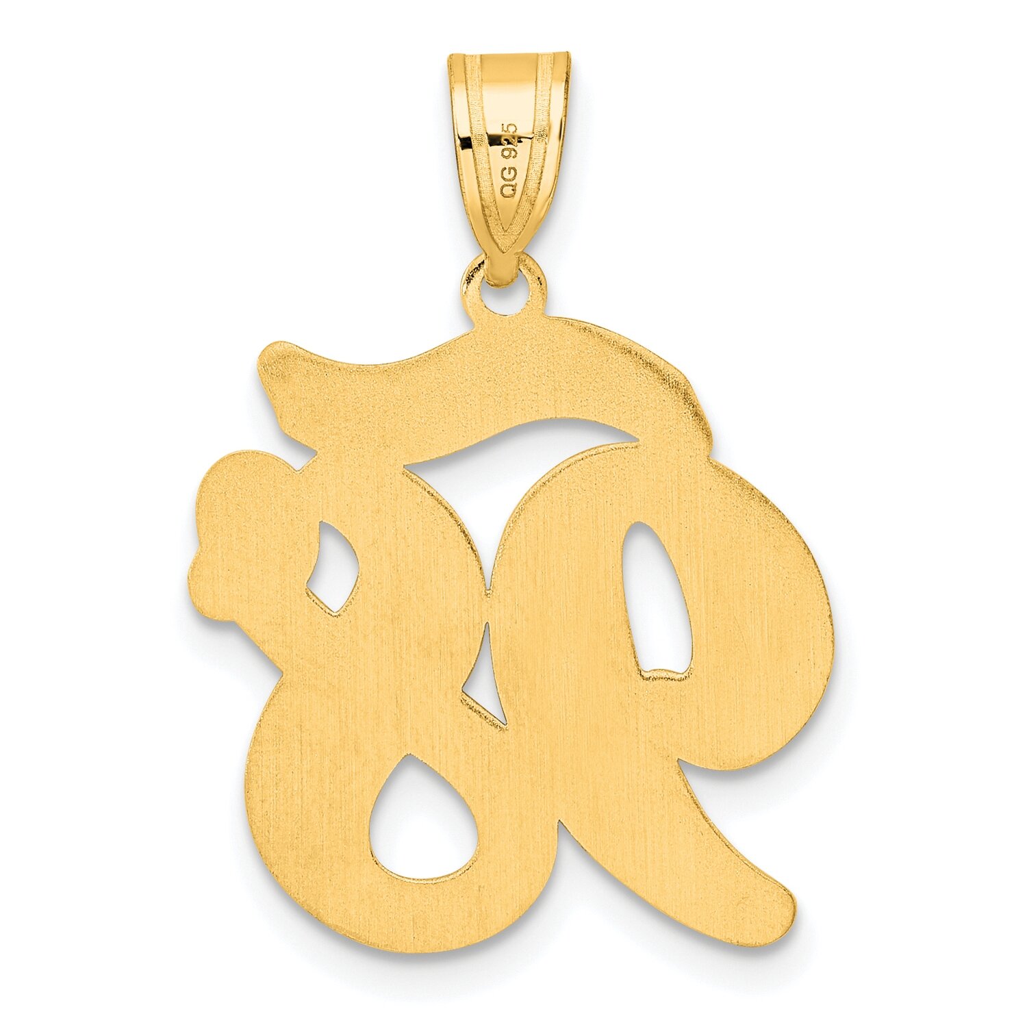 Script Number 98 Pendant 14k Gold Polished SCN98, MPN: SCN98, 196904077801